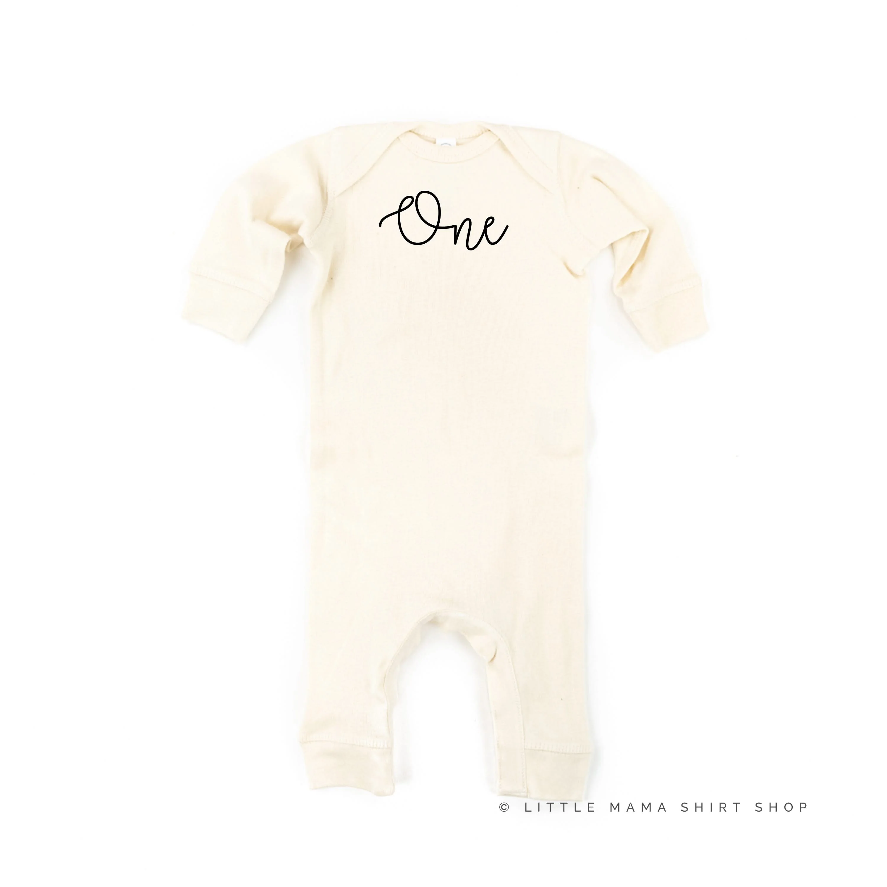 Birthday Number - One - New Cursive - Baby Sleeper