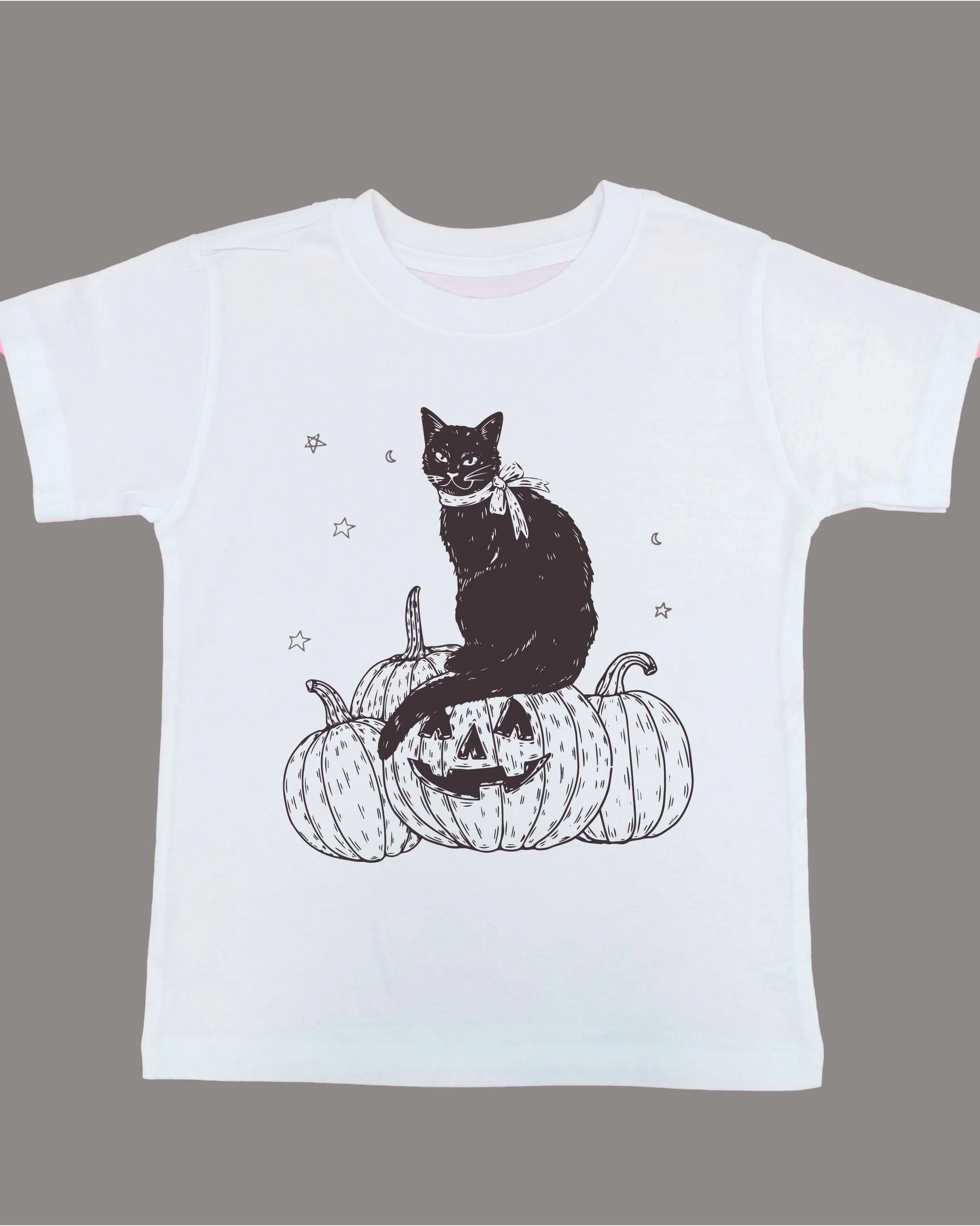 Black Cat on the Prowl - Child Tee - Image 5