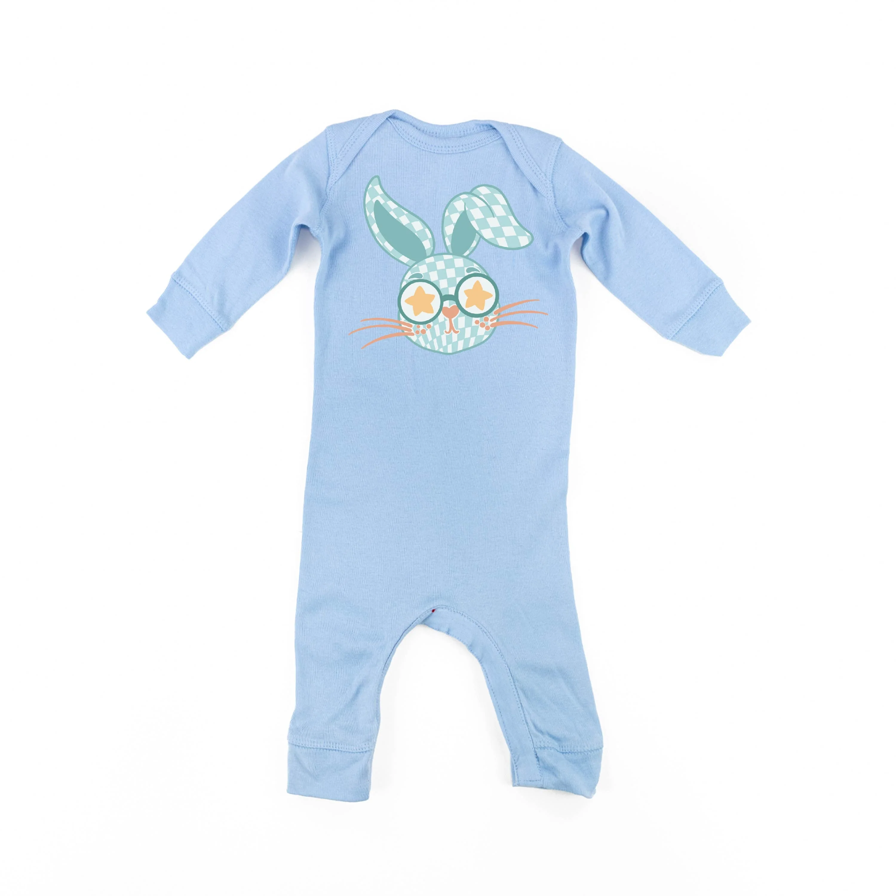 Blue Checkered Bunny - Baby Sleeper - Image 3