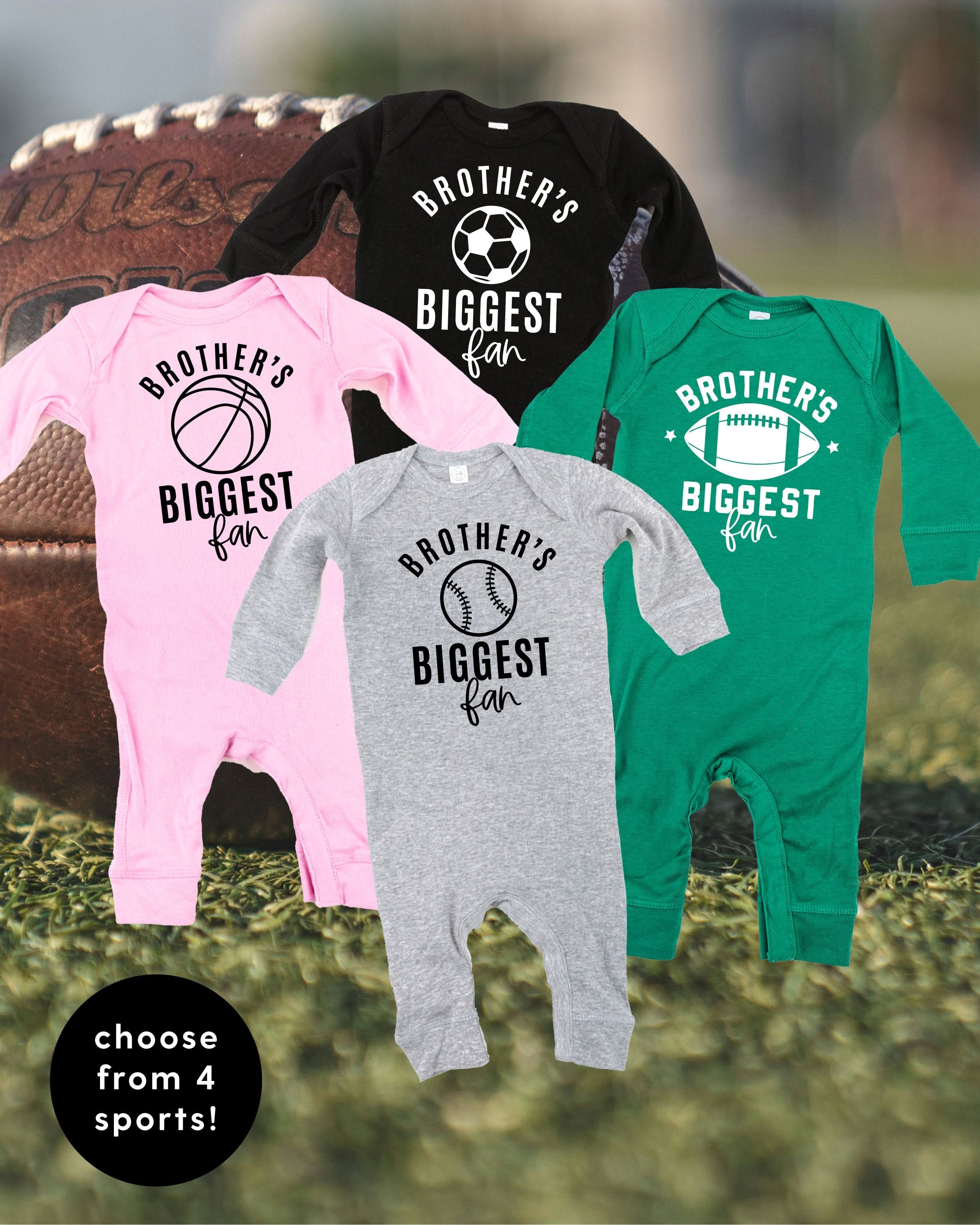 Brother's Biggest Fan - (Choose your Sport) - Baby Sleeper