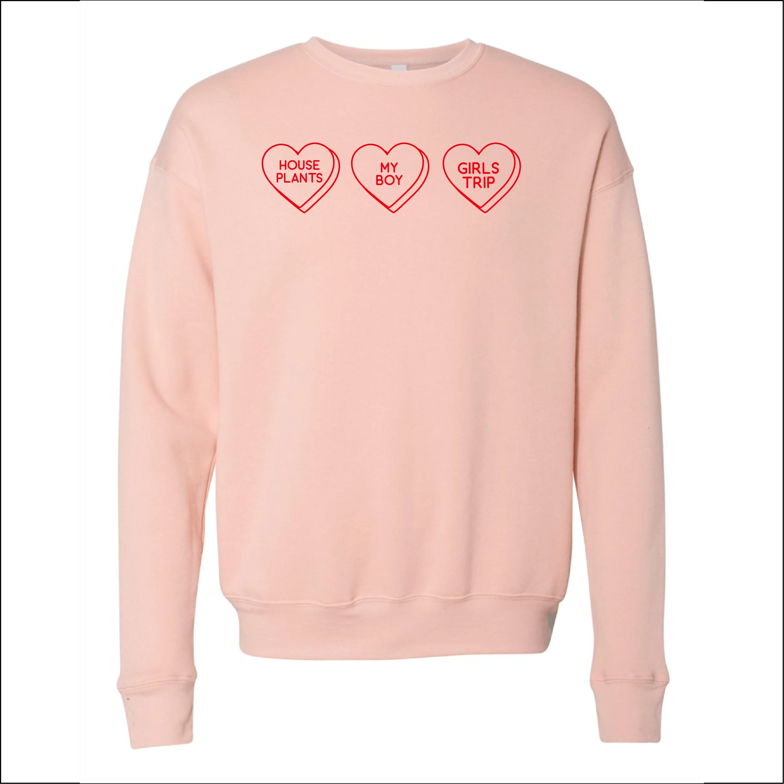 Start a Conversation! - Choose 3 Hearts - Super Soft Fleece Crewneck - Image 3