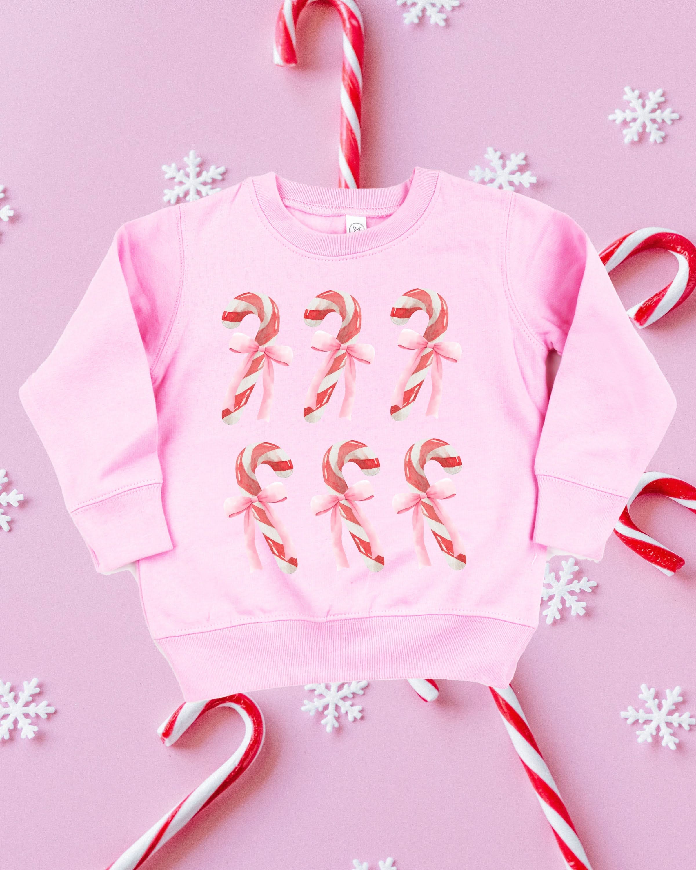 Candy Cane Cutie Child Sweater – Cozy Christmas Crewneck | Little Mama Shirt Shop - Image 3
