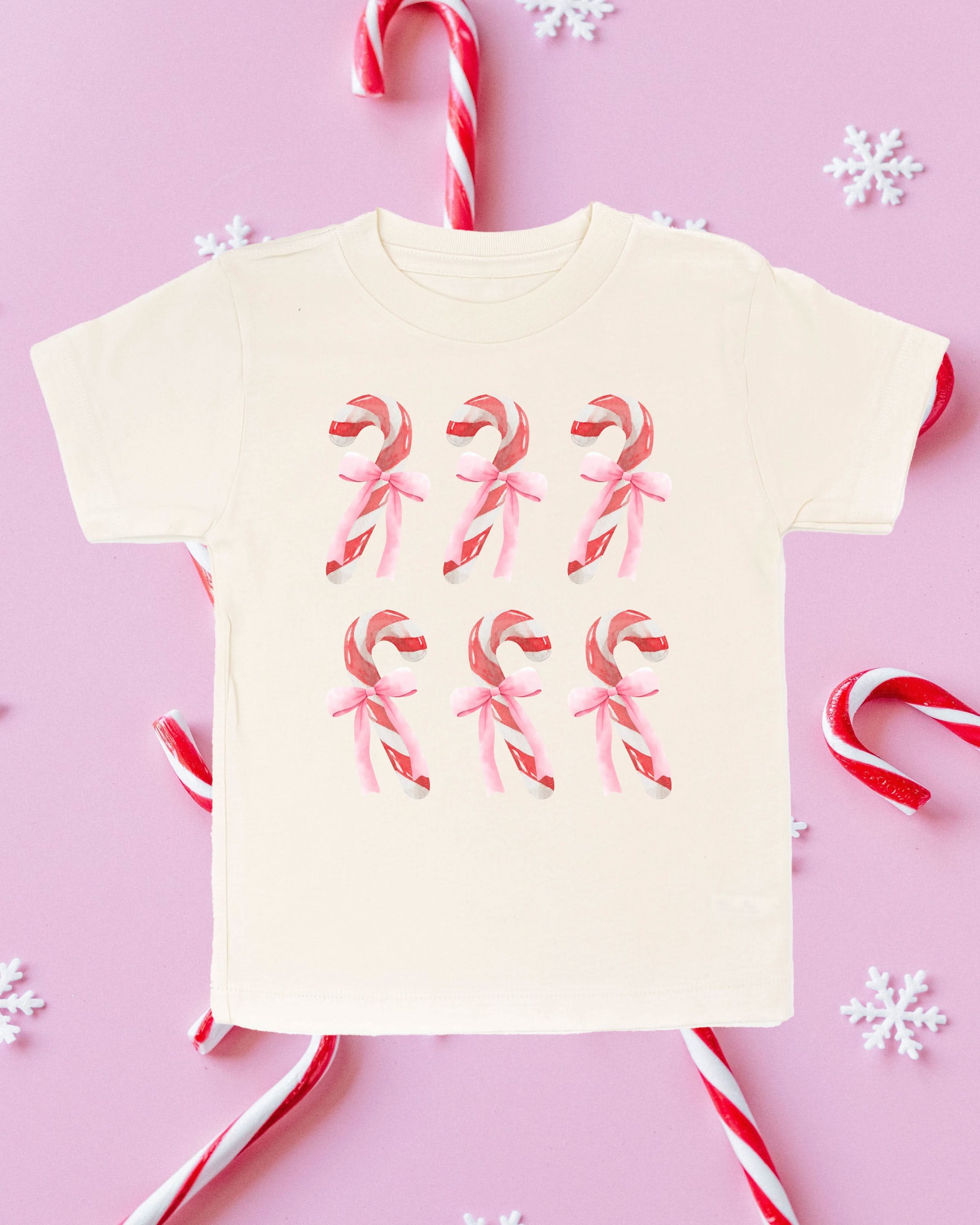 Candy Cane Cutie Child Tee – Christmas T-Shirt | Little Mama Shirt Shop - Image 4