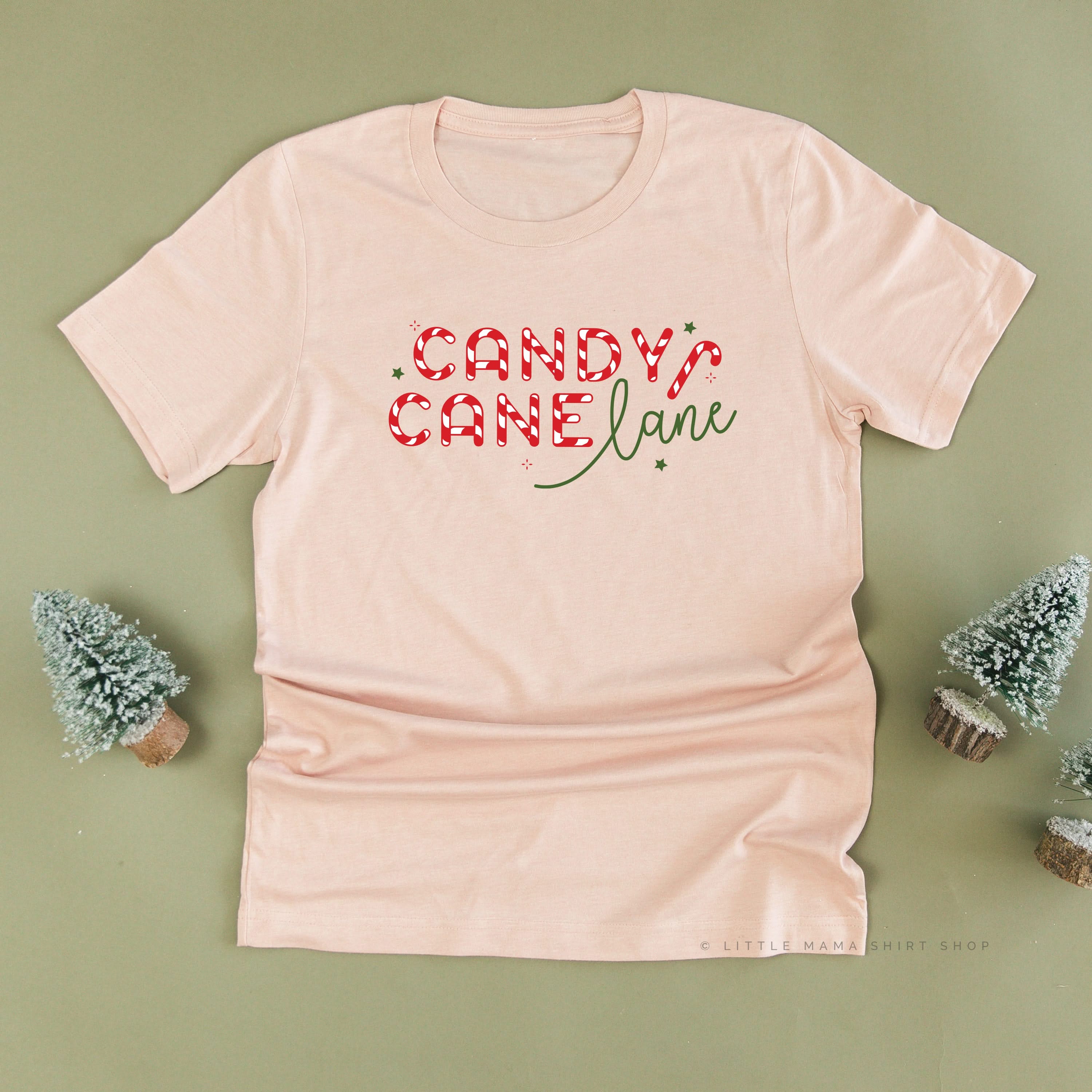 Candy Cane Lane - Unisex Tee - Image 5