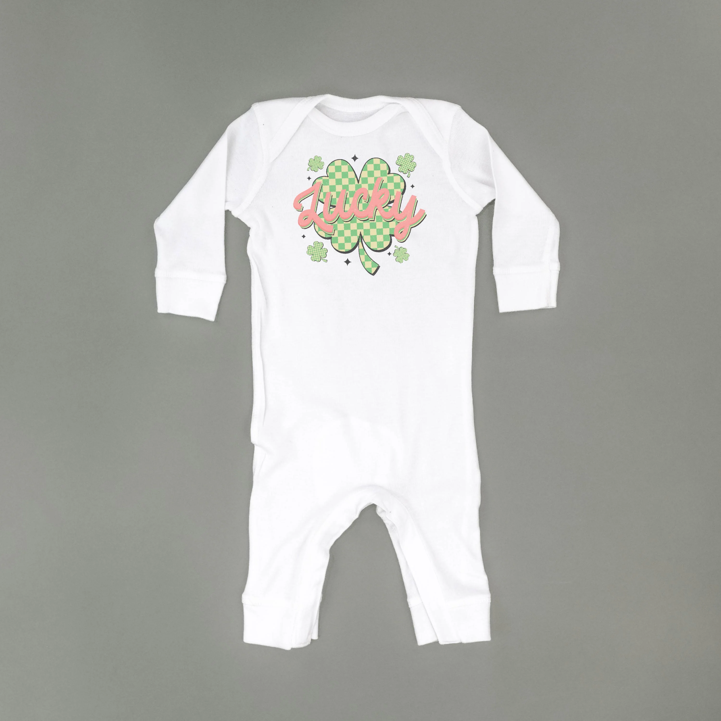 Checkered Lucky Shamrock - Baby Sleeper - Image 6