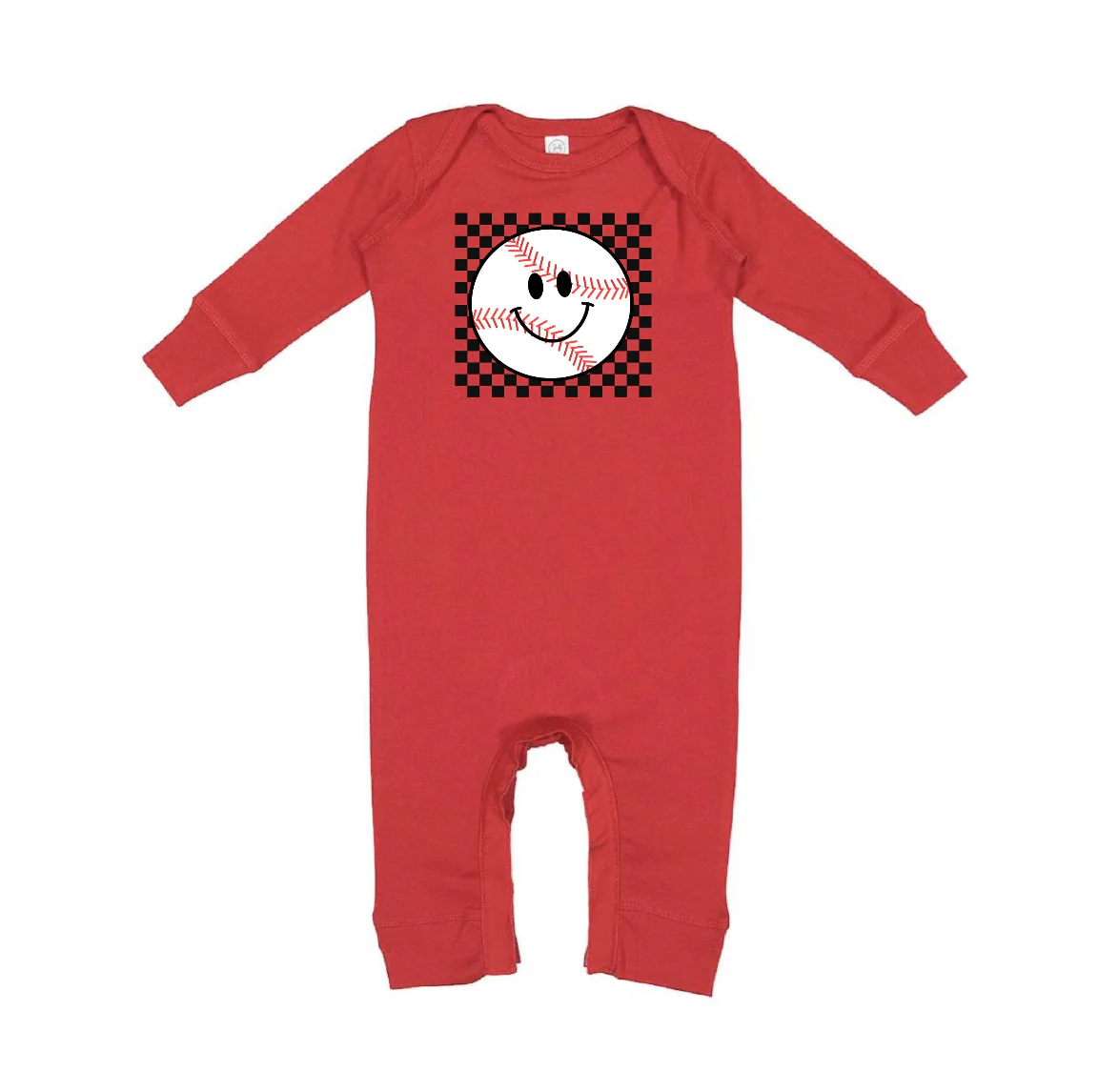 Checkers Smiley - (Choose Your Sports Ball) - Baby Sleeper - Image 2