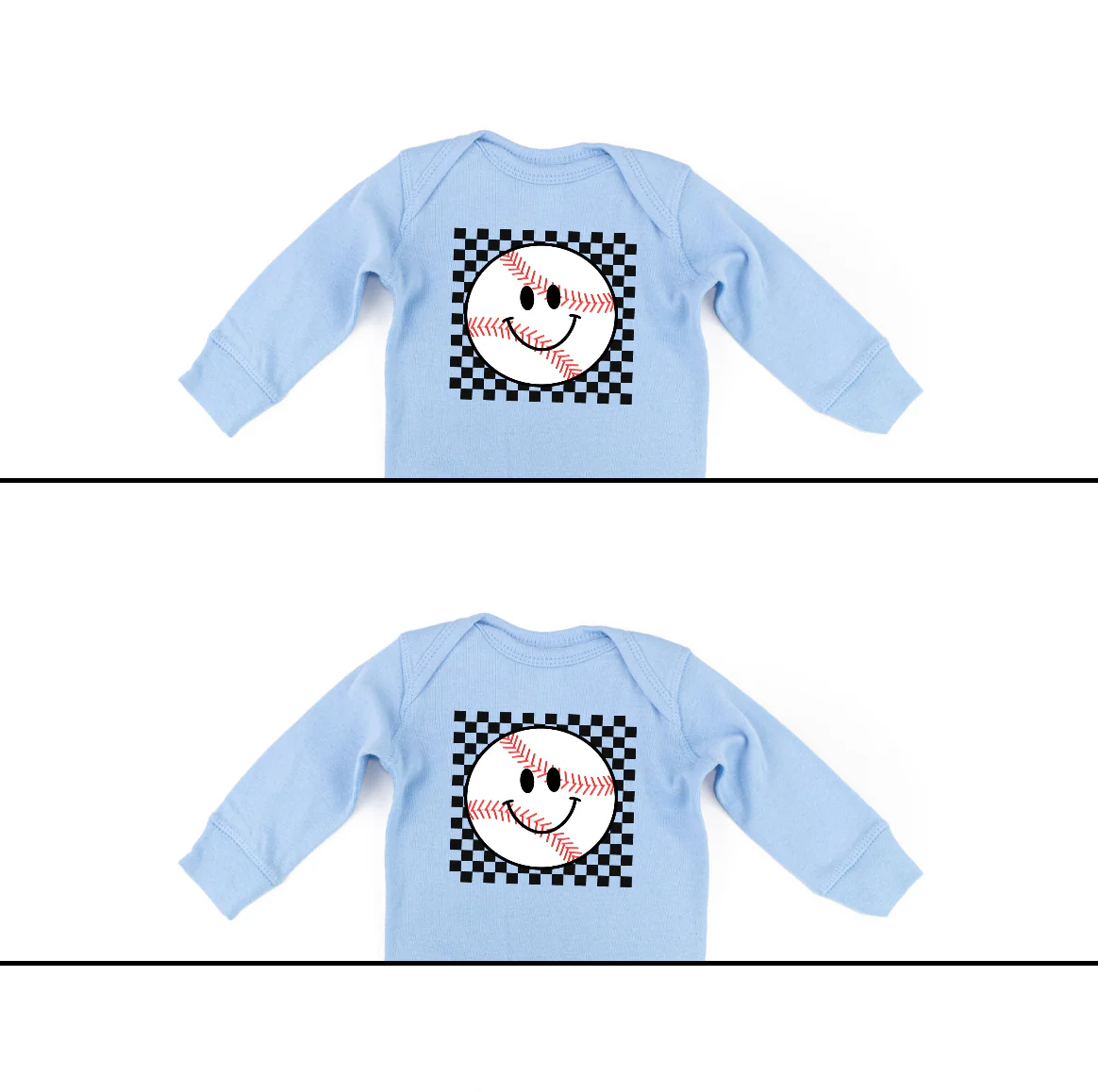 Checkers Smiley - (Choose Your Sports Ball) - Baby Sleeper - Image 8