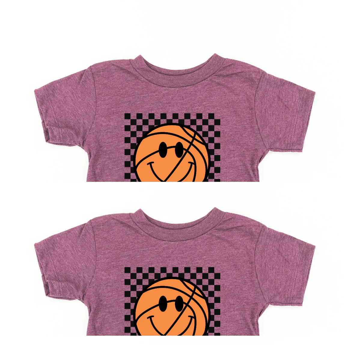Checkers Smiley - (Choose Your Sports Ball) - Child Tee - Image 11