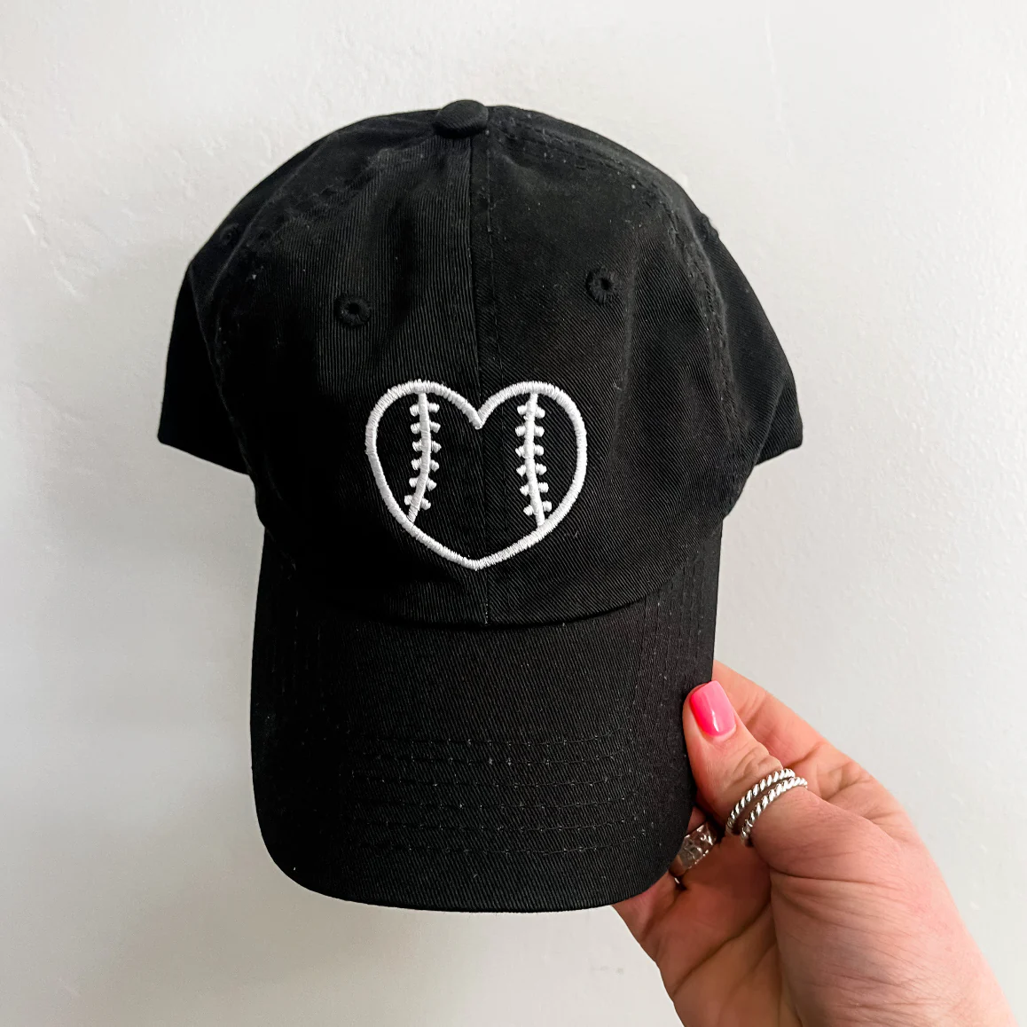 Outline Heart Baseball - Child Baseball Cap - Image 2