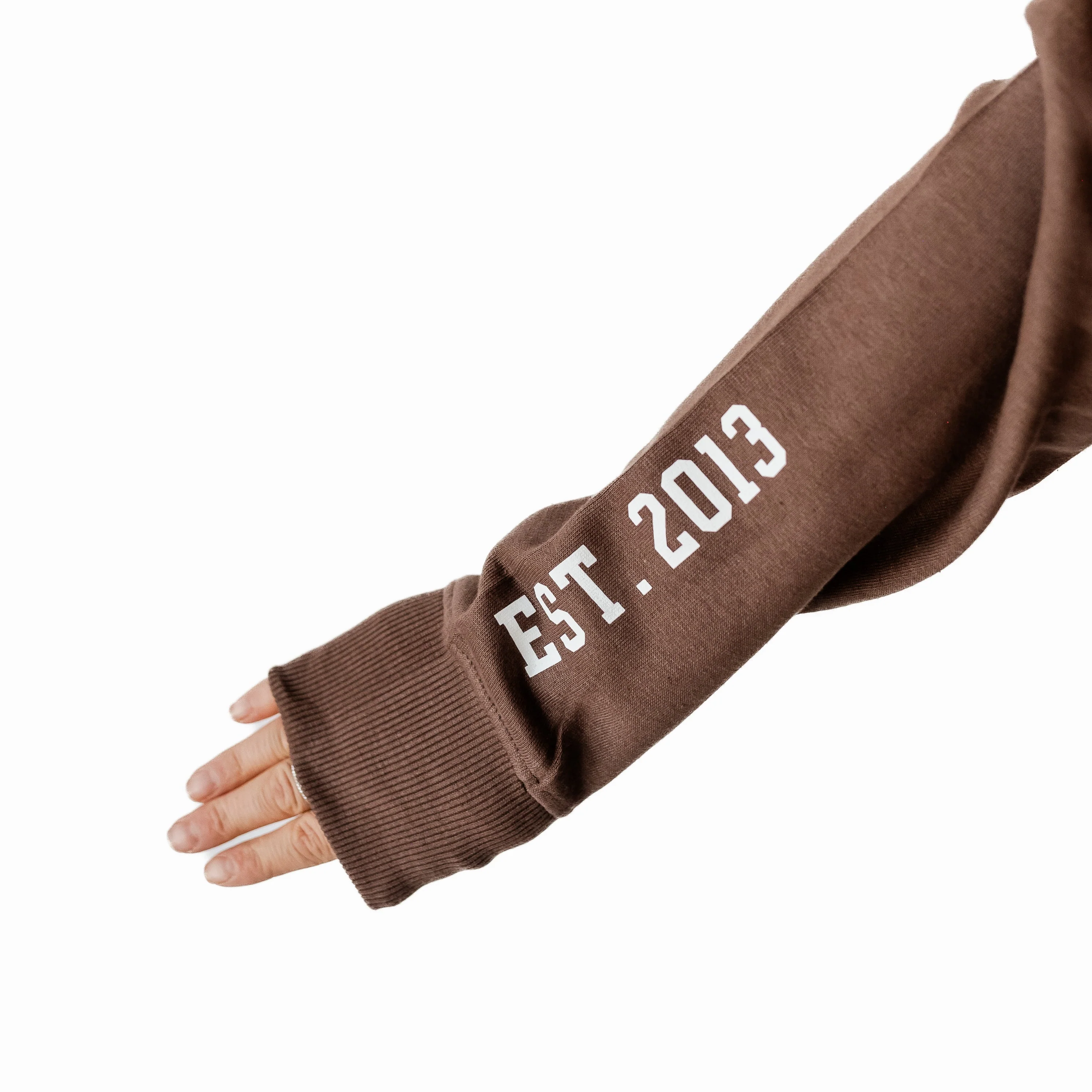 Chocolate Brown Quarter Zip Fleece - Embroidered MOM w/ EST. YEAR - Image 5