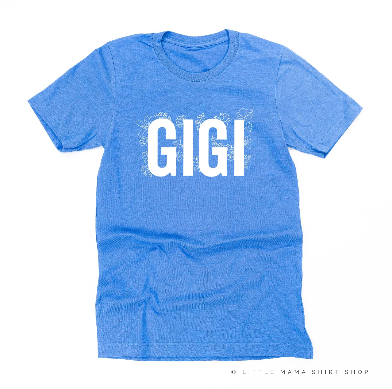 (Choose Your Grandma Name) - Floral Design - Unisex Tee - Image 10