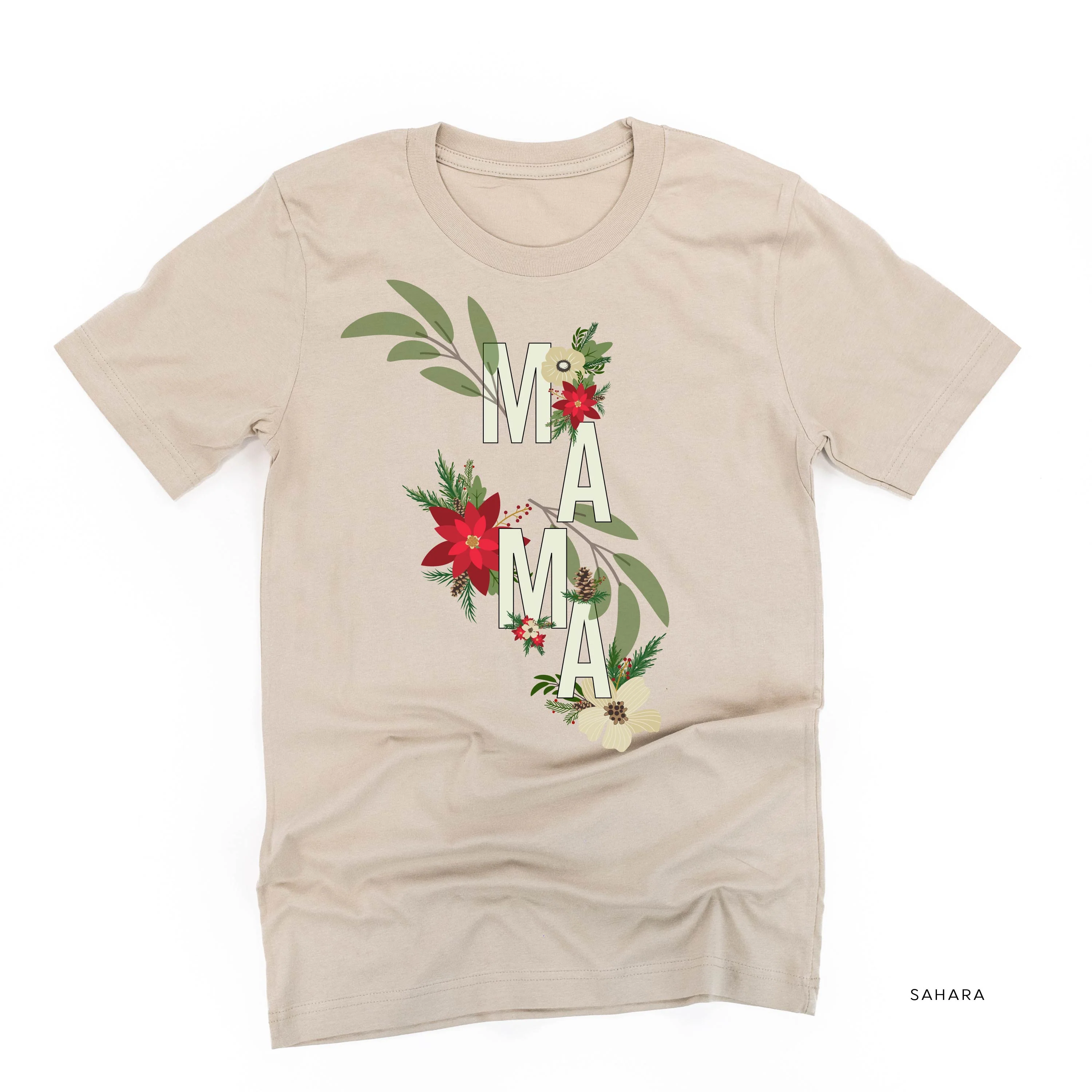 Christmas Floral Mama - Unisex Tee - Image 7