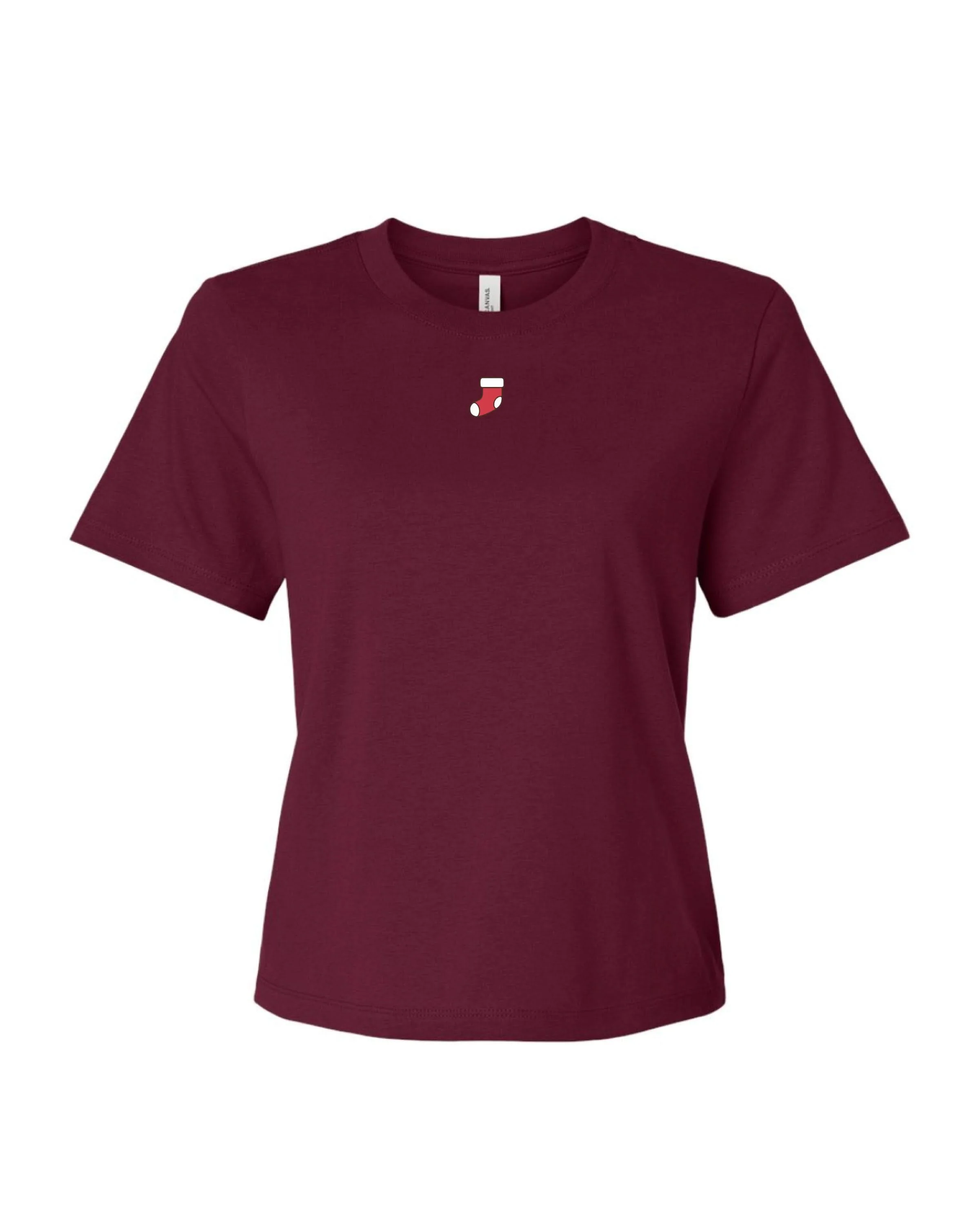Christmas Mini Symbols Embroidered Women’s Everyday Tee – Simple Holiday Icon T-Shirt | Little Mama Shirt Shop - Image 15