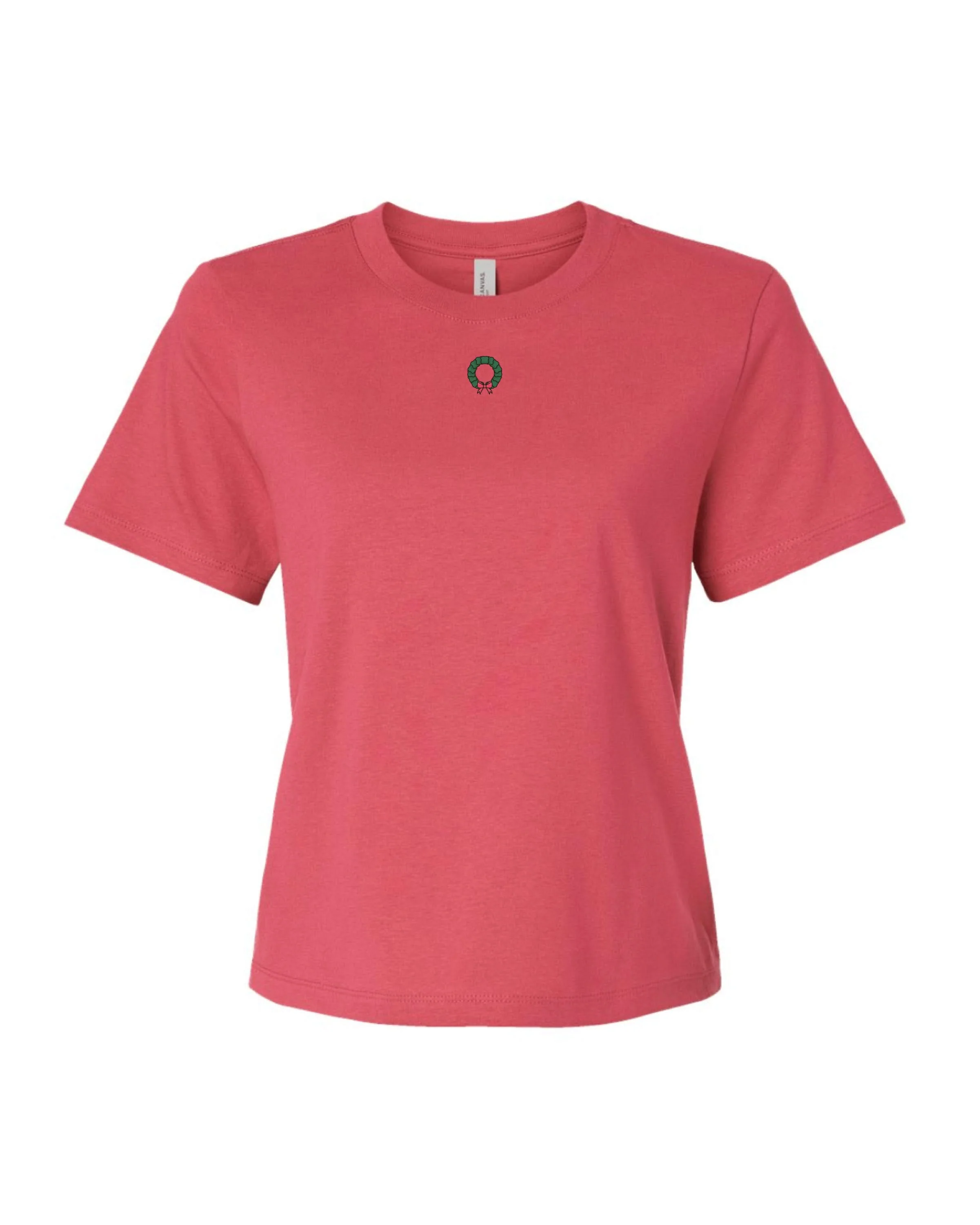 Christmas Mini Symbols Embroidered Women’s Everyday Tee – Simple Holiday Icon T-Shirt | Little Mama Shirt Shop - Image 18