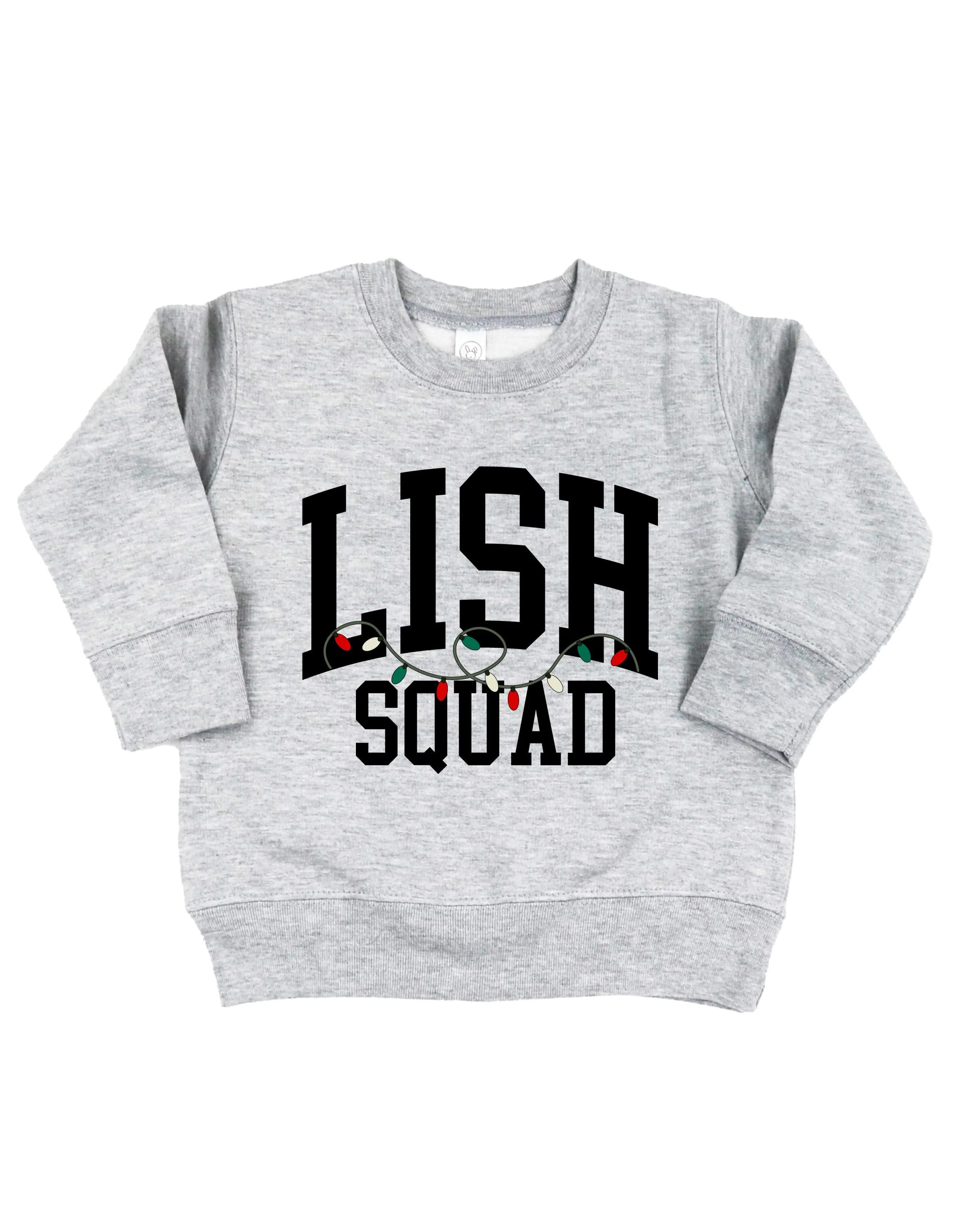 CHRISTMAS SQUAD - Personalized Gray Basic Fleece – Custom Holiday Sweatshirt | Little Mama Shirt Shop - Image 5
