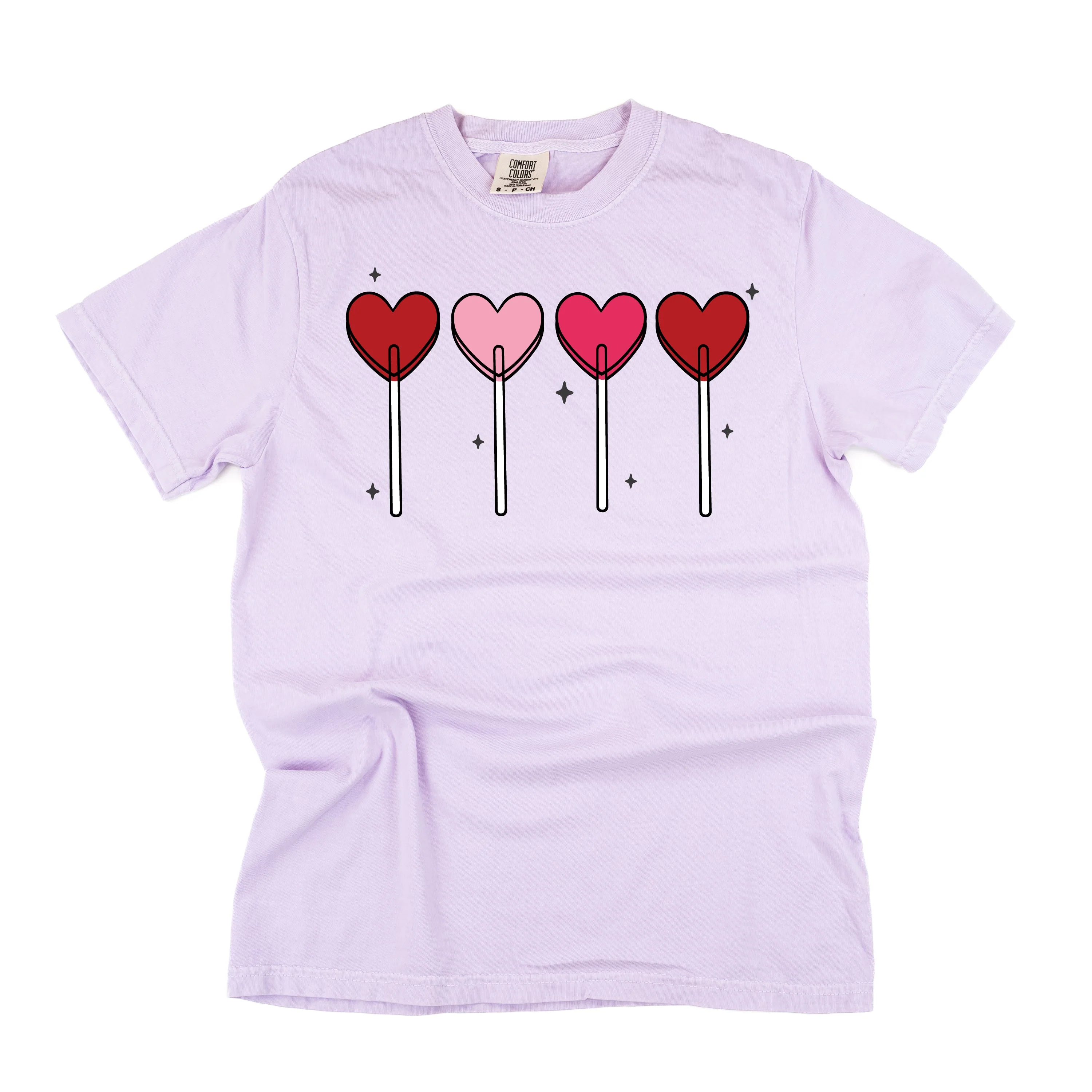 Classic Heart Lollipops - Comfort Colors Tee - Image 3