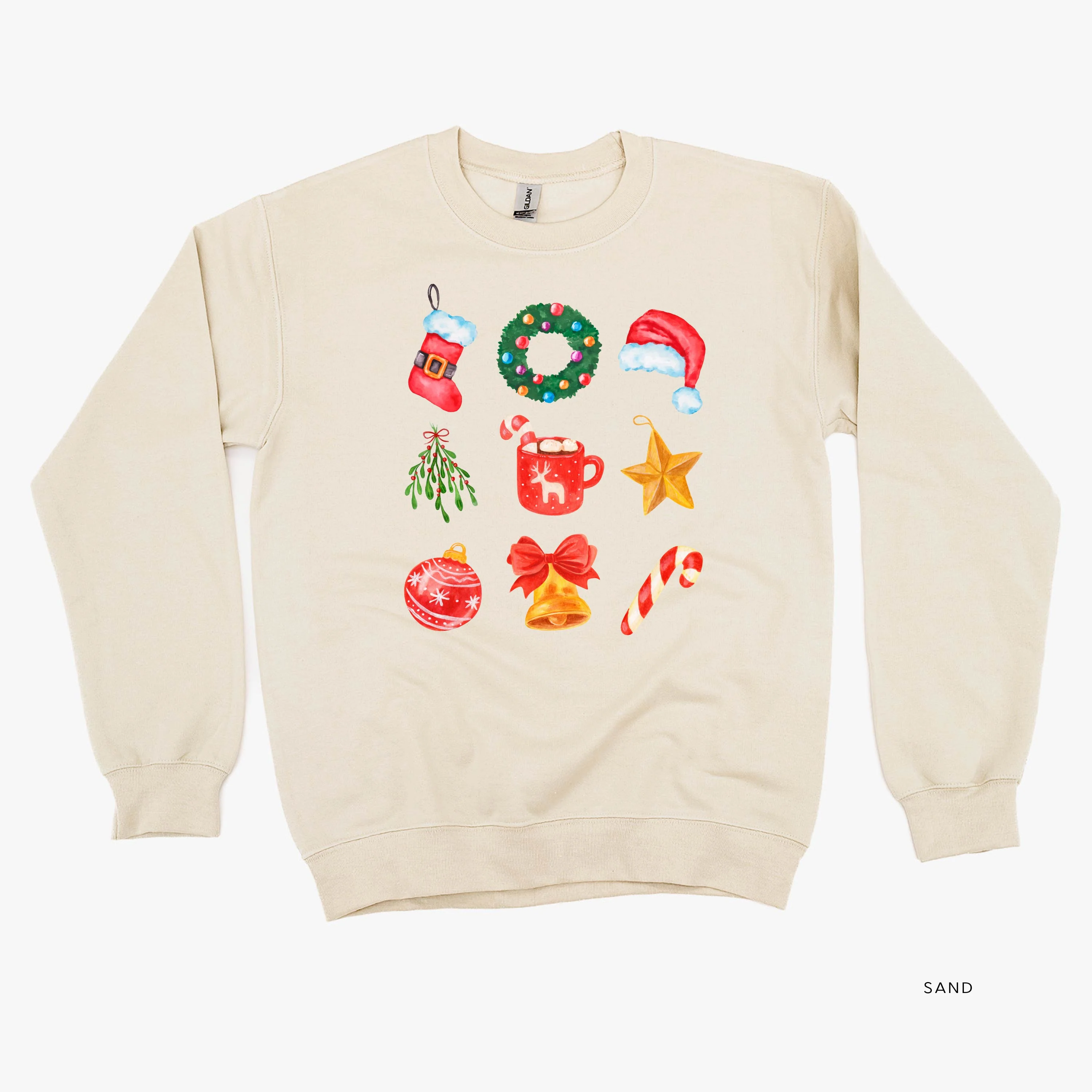 Classic Watercolor Christmas - Basic Fleece - Image 2