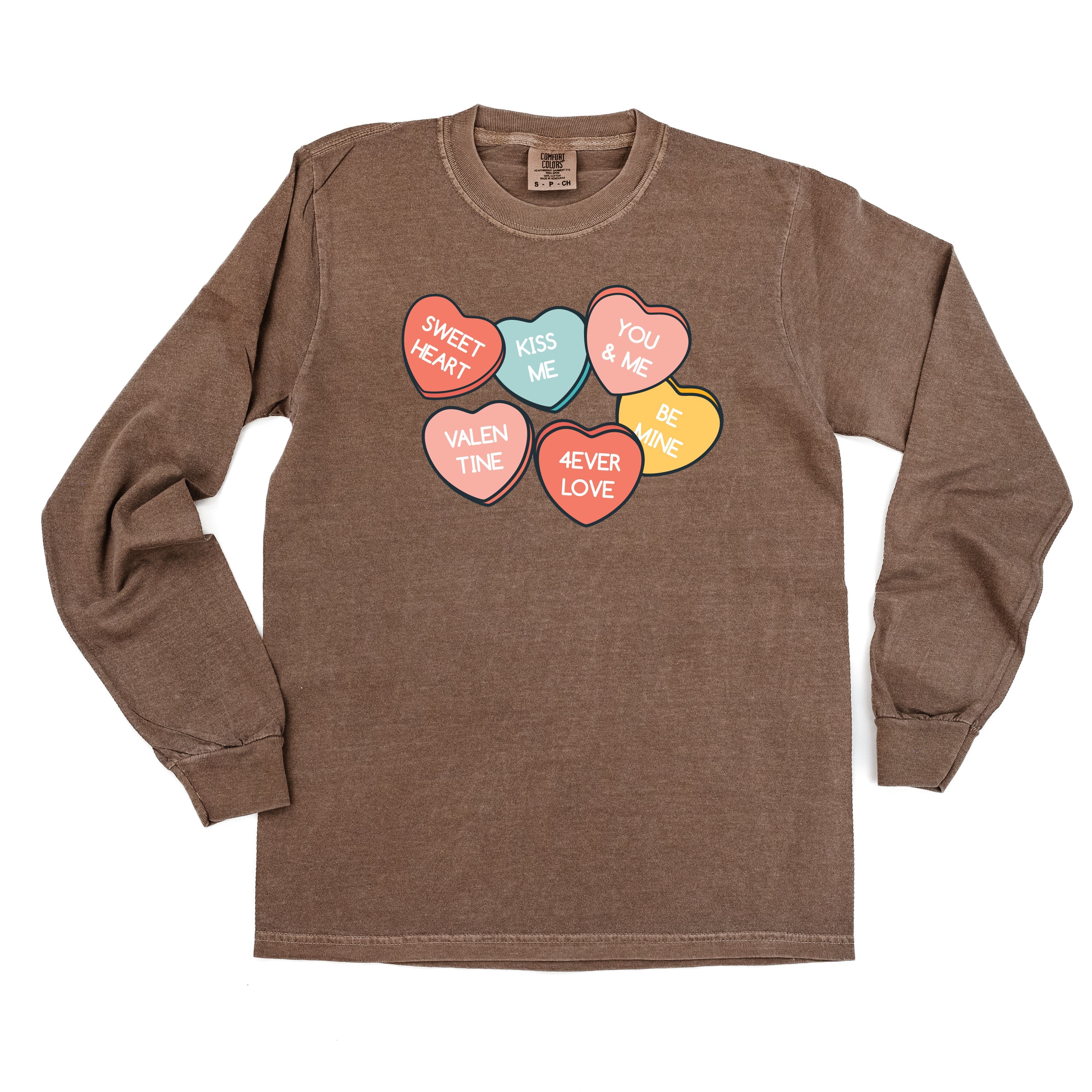Conversation Hearts - Long Sleeve Comfort Colors Tee