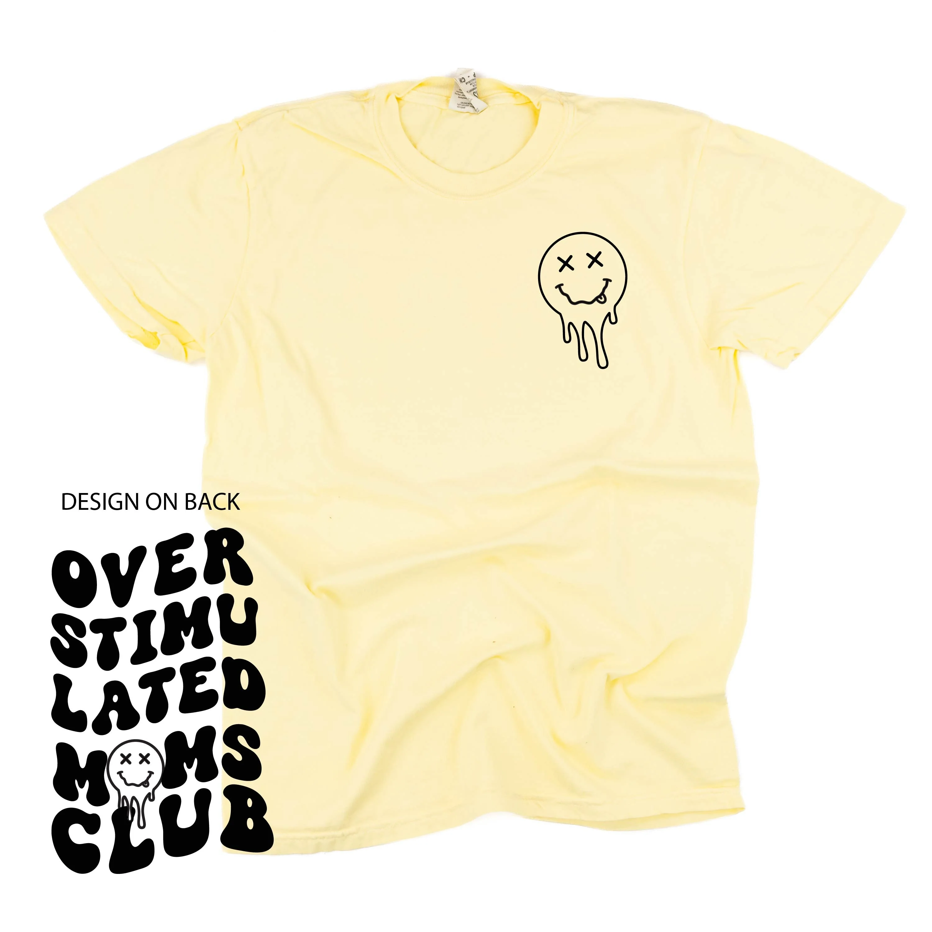 Melting Motherhood - Overstimulated Moms Club - (w/ Melty X Squiggle Smiley) - Comfort Colors Tee - Image 18
