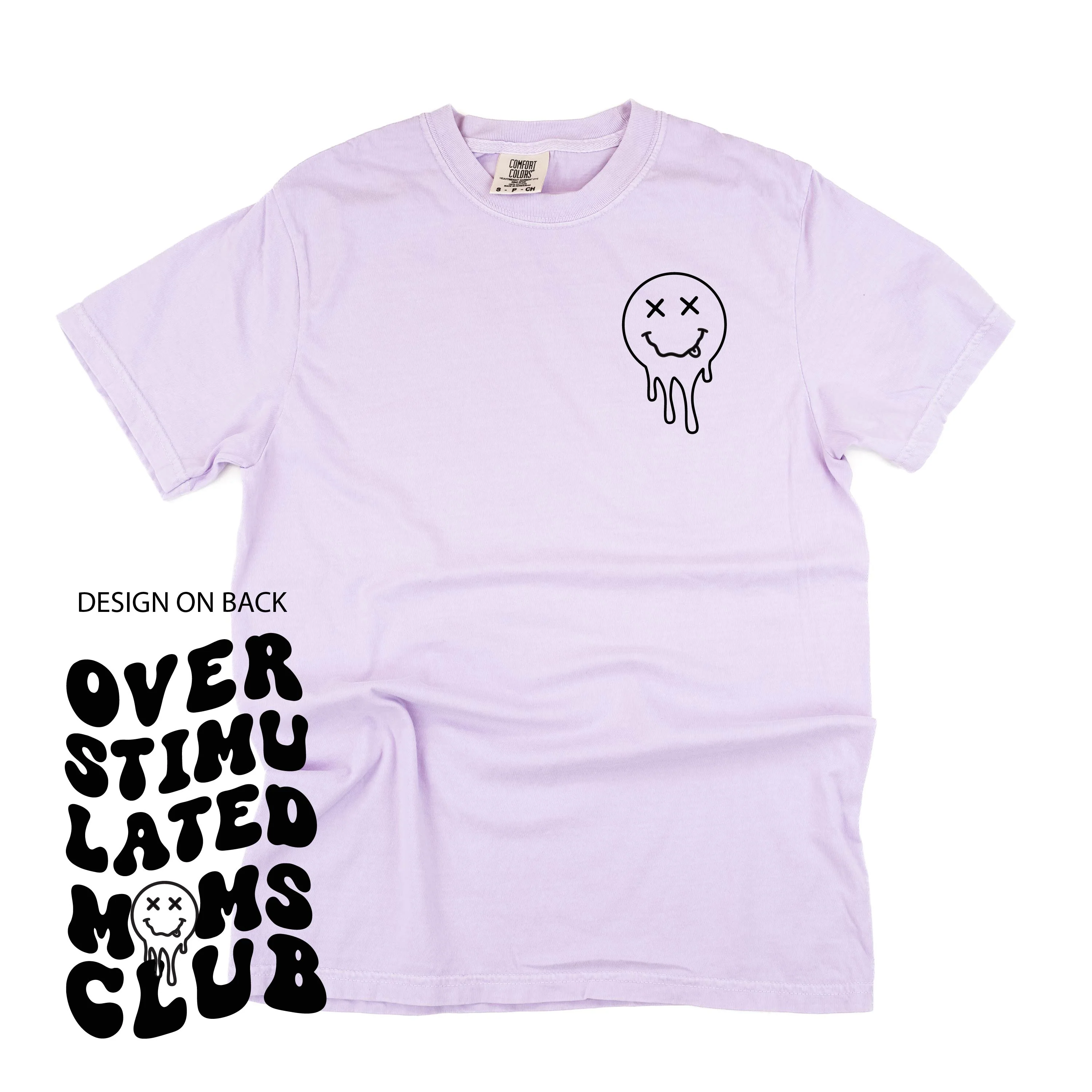Melting Motherhood - Overstimulated Moms Club - (w/ Melty X Squiggle Smiley) - Comfort Colors Tee - Image 19