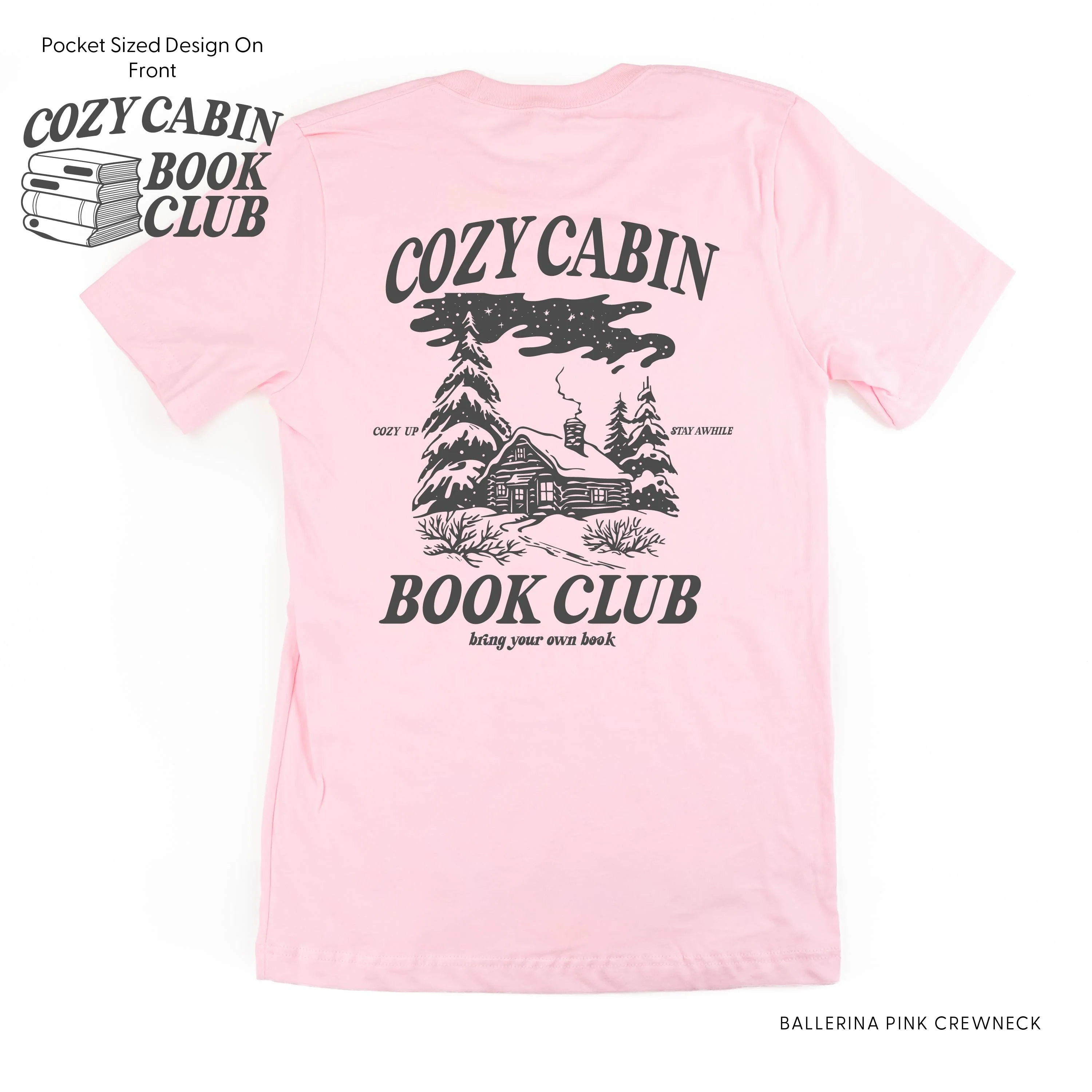 Cozy Cabin Book Club (pf&b) - Unisex Tee - Image 3