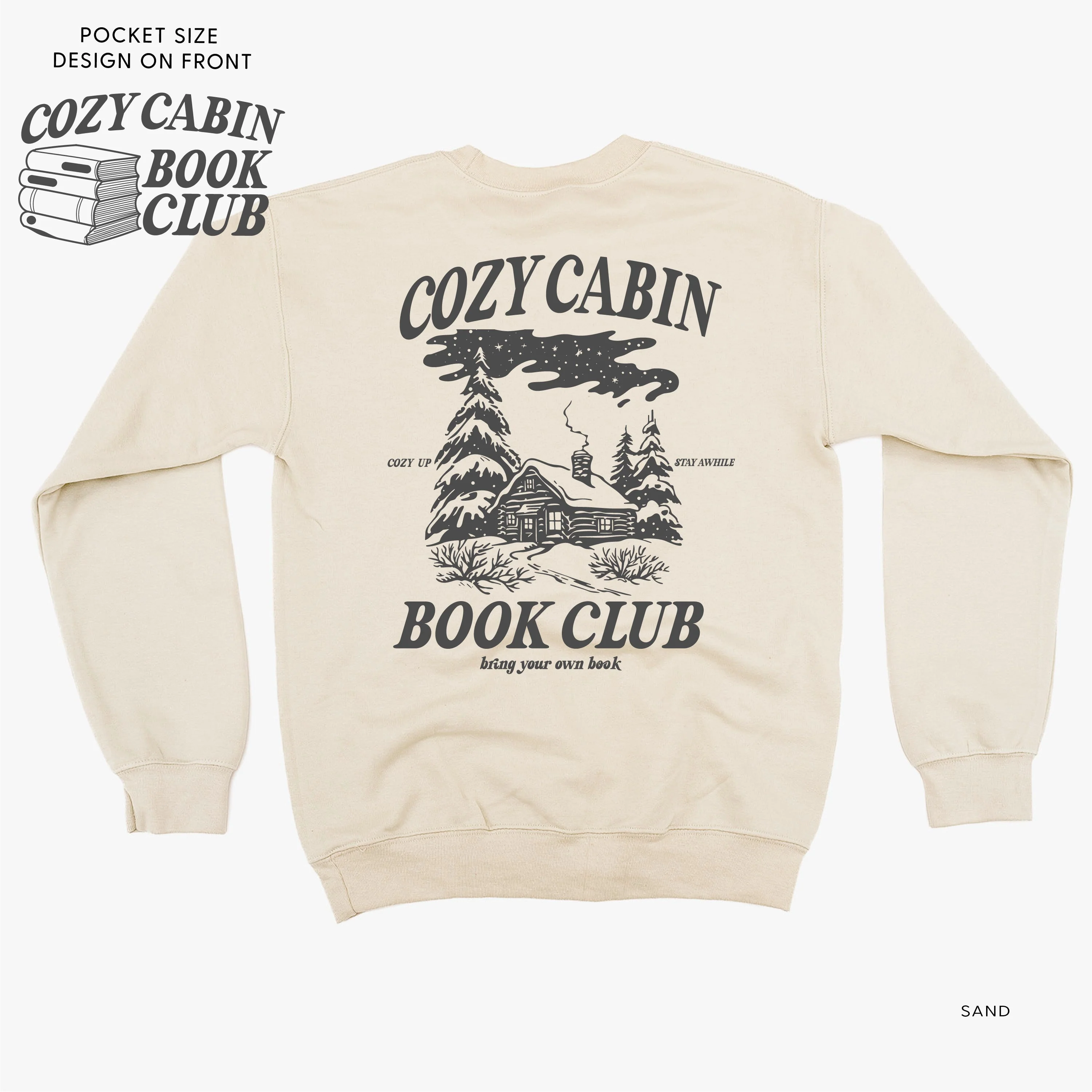 Cozy Cabin Book Club (pf&b) - Basic Fleece - Image 5