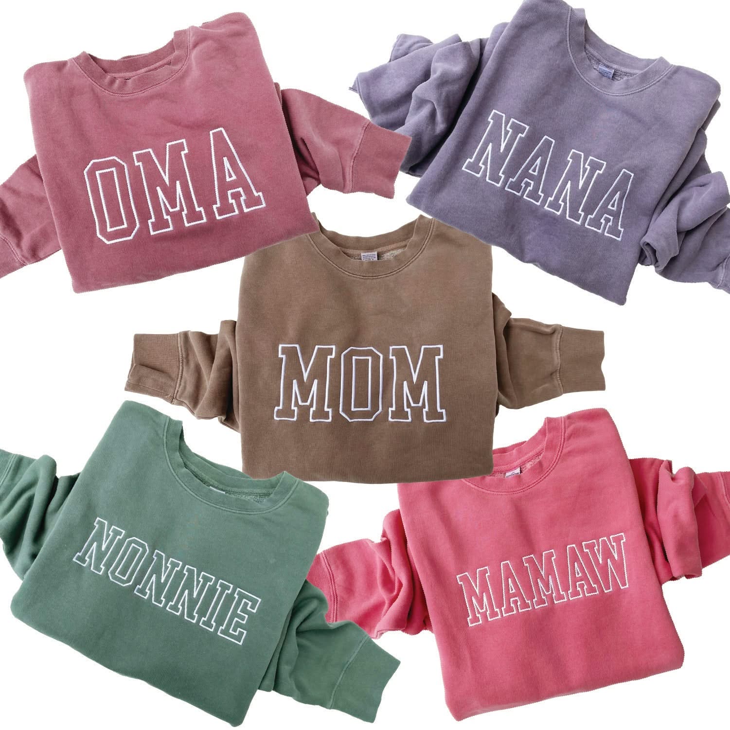 Embroidered PIGMENT Crewneck - OUTLINE NAME - ENTER YOUR CUSTOM NAME! (White Thread) - Image 10