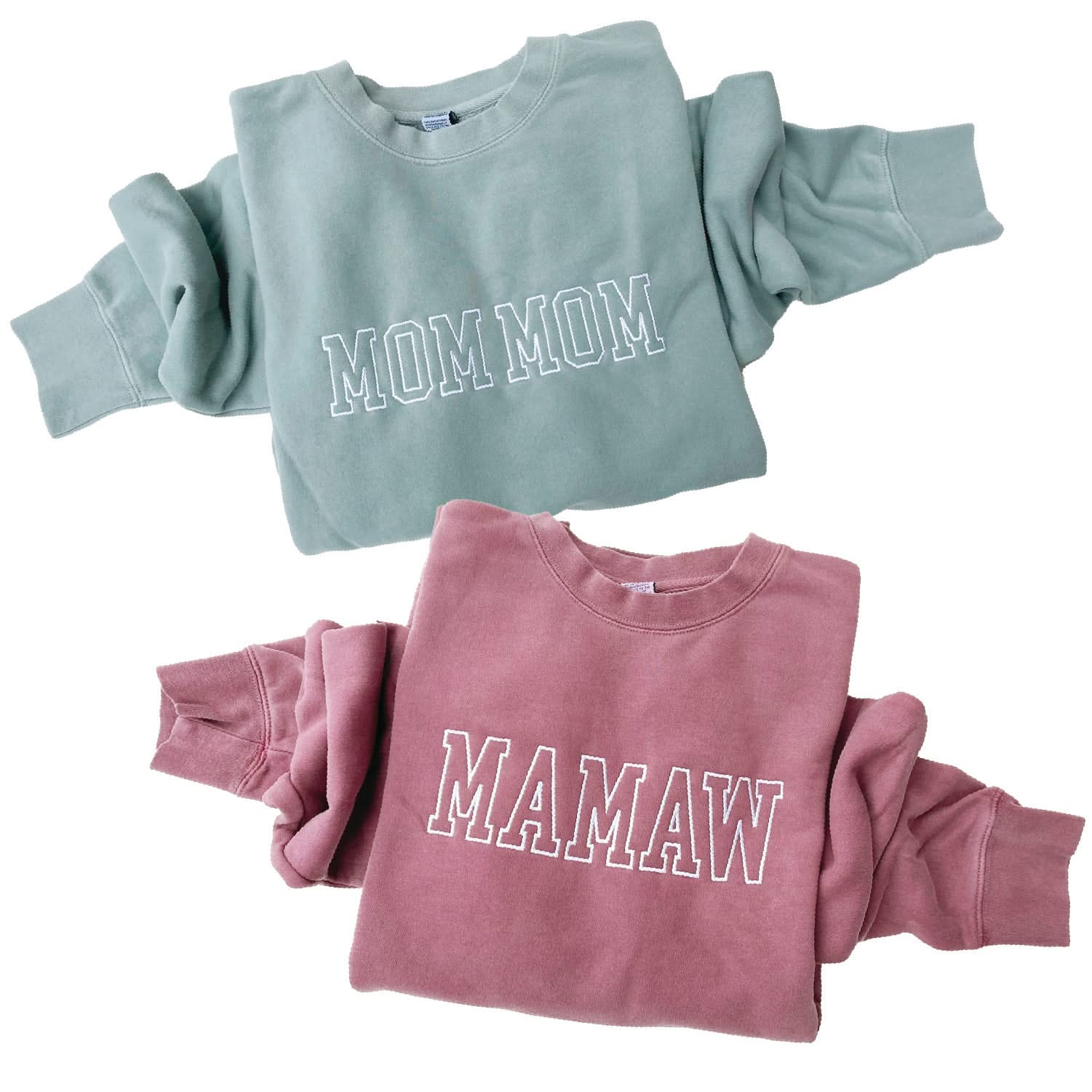 Embroidered PIGMENT Crewneck - OUTLINE NAME - ENTER YOUR CUSTOM NAME! (White Thread) - Image 4