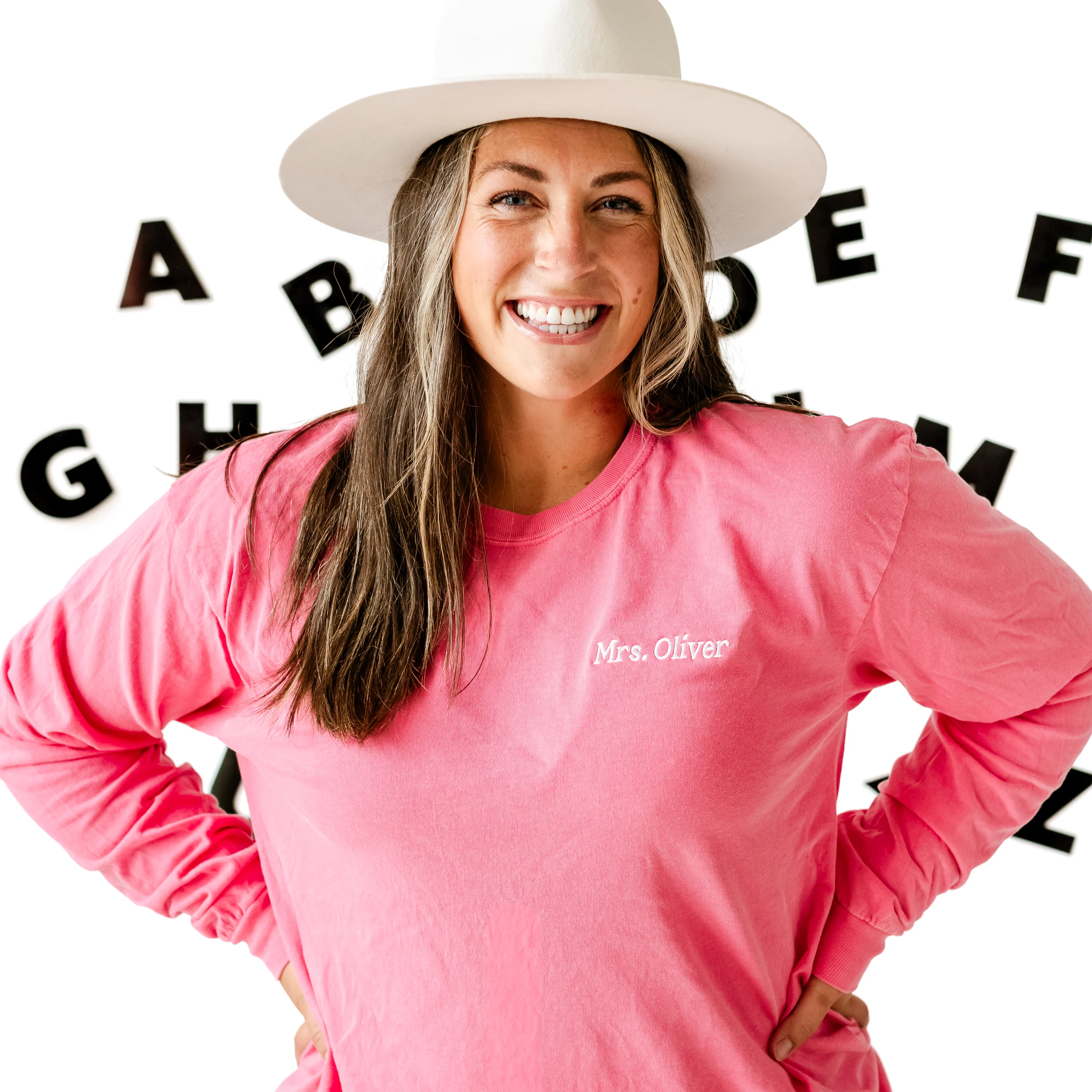 Custom Teacher Tee - Embroidered Long Sleeve Comfort Colors Tee - (Enter Your Custom Name) - Image 2