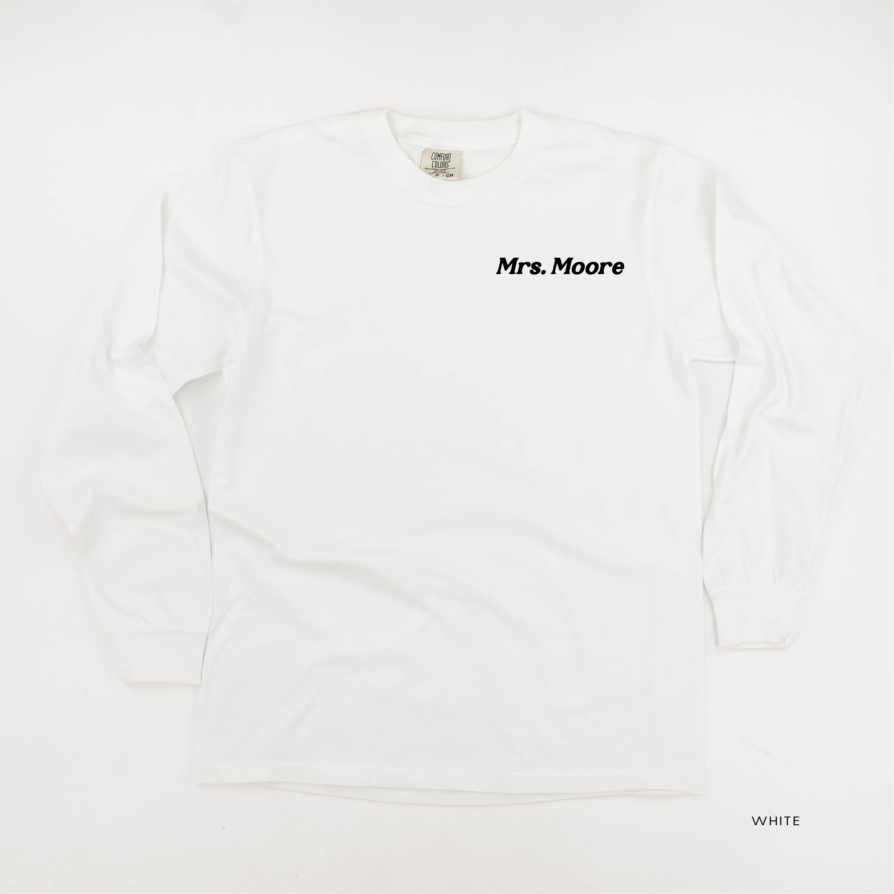 Custom Teacher Tee - Embroidered Long Sleeve Comfort Colors Tee - (Enter Your Custom Name) - Image 9