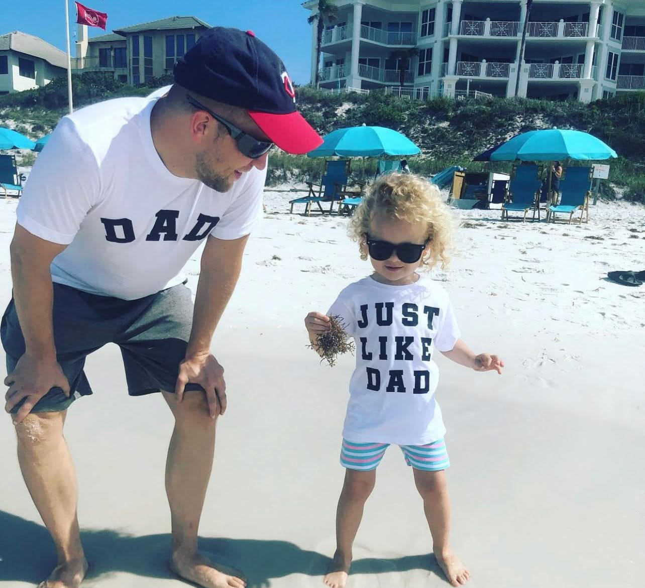 Dad - Arched Varsity / Just Like Dad - Set of 2 Tees - Image 15