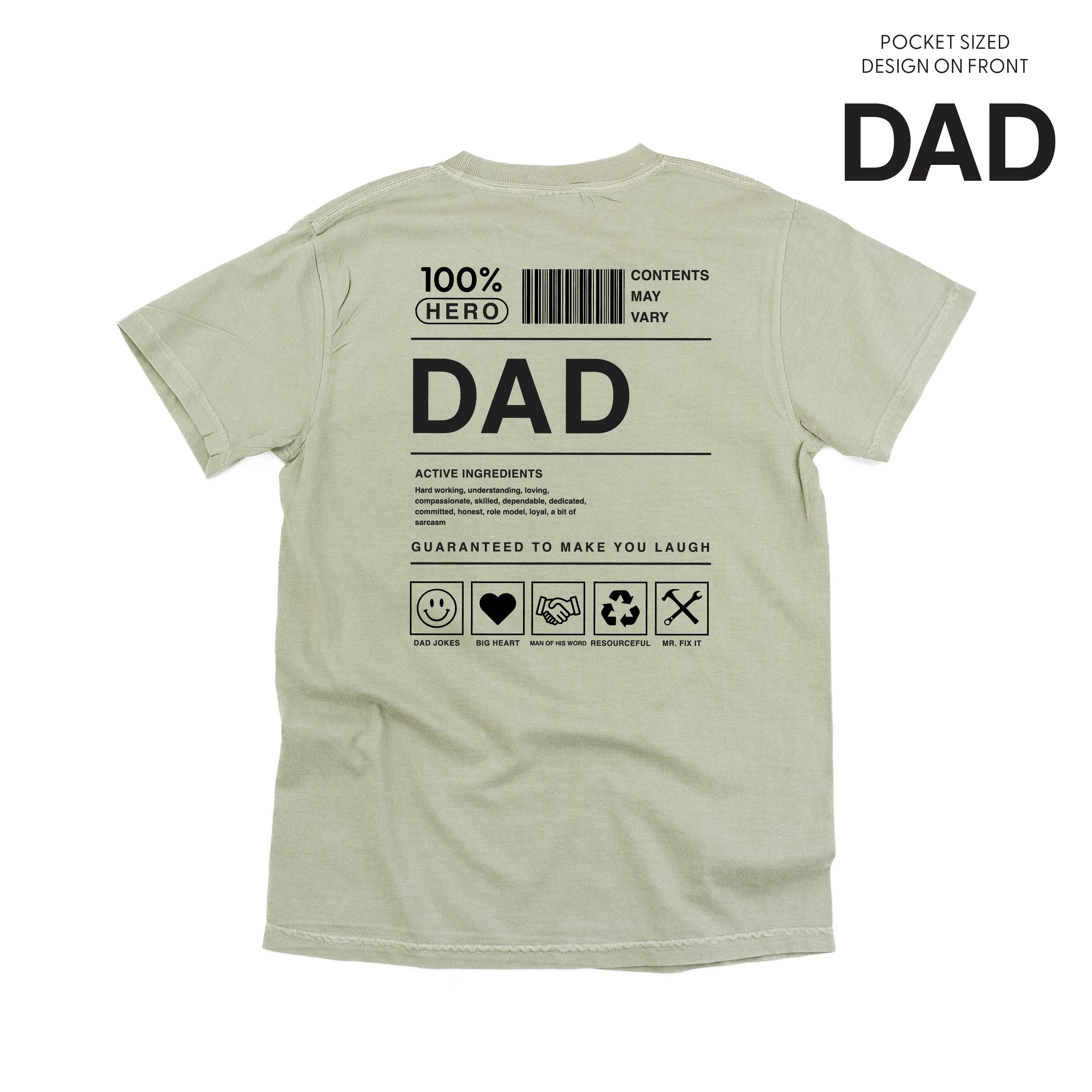 Dad Ingredients - Comfort Colors Tee - Image 2