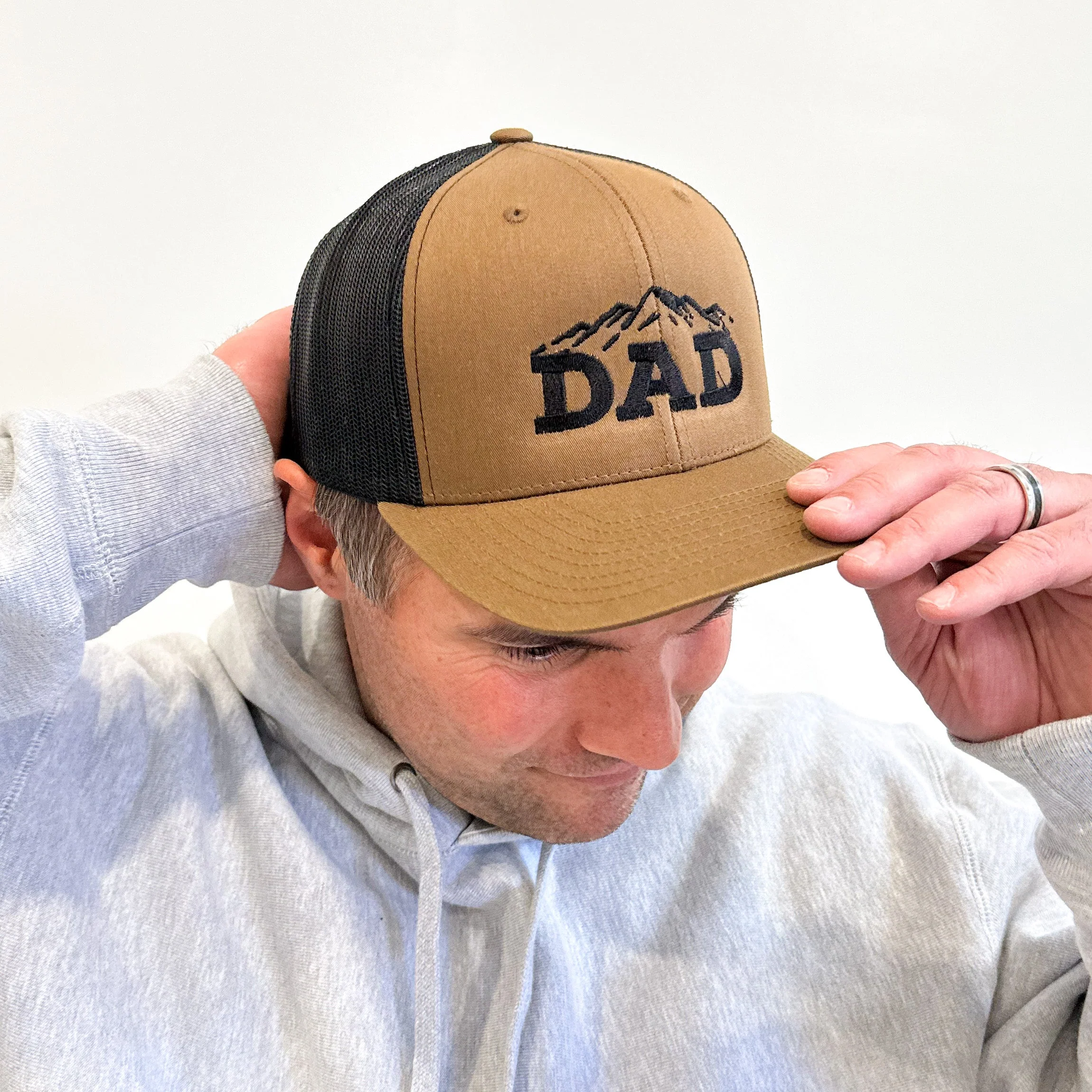 DAD (Mountains) - Multiple Color Options - Snapback Hat - Image 2