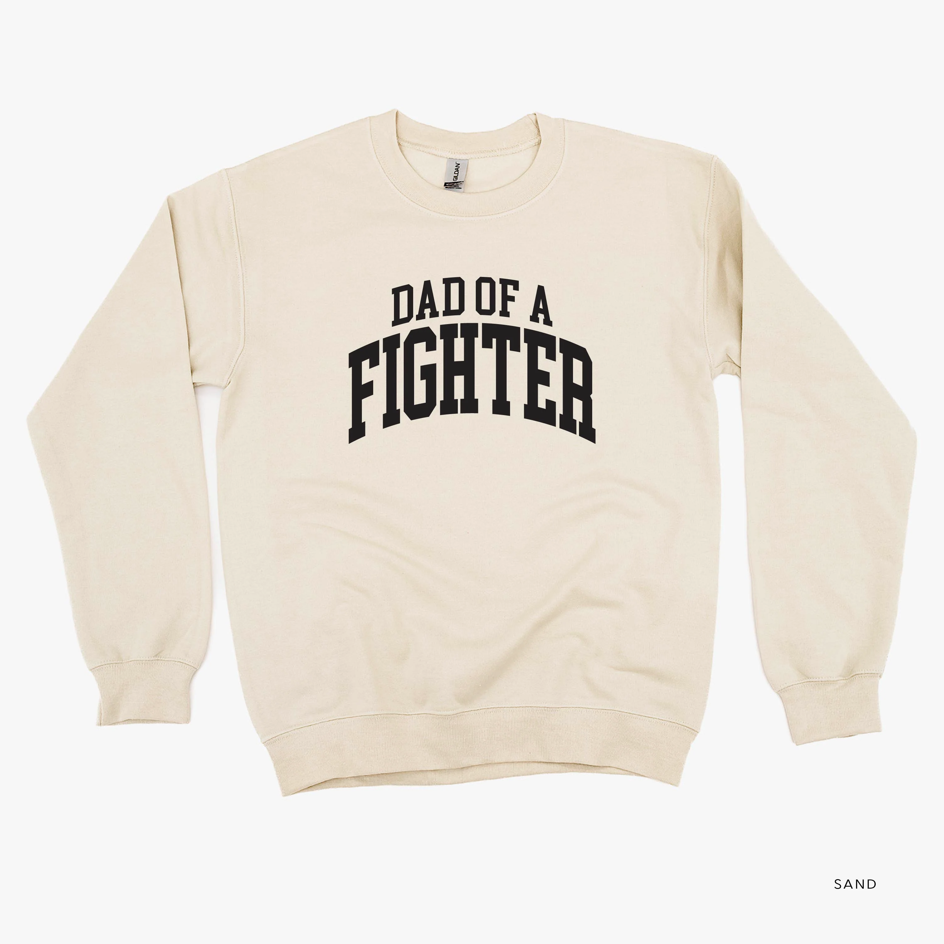 Dad of a Fighter - Varsity - BASIC FLEECE CREWNECK - Image 2