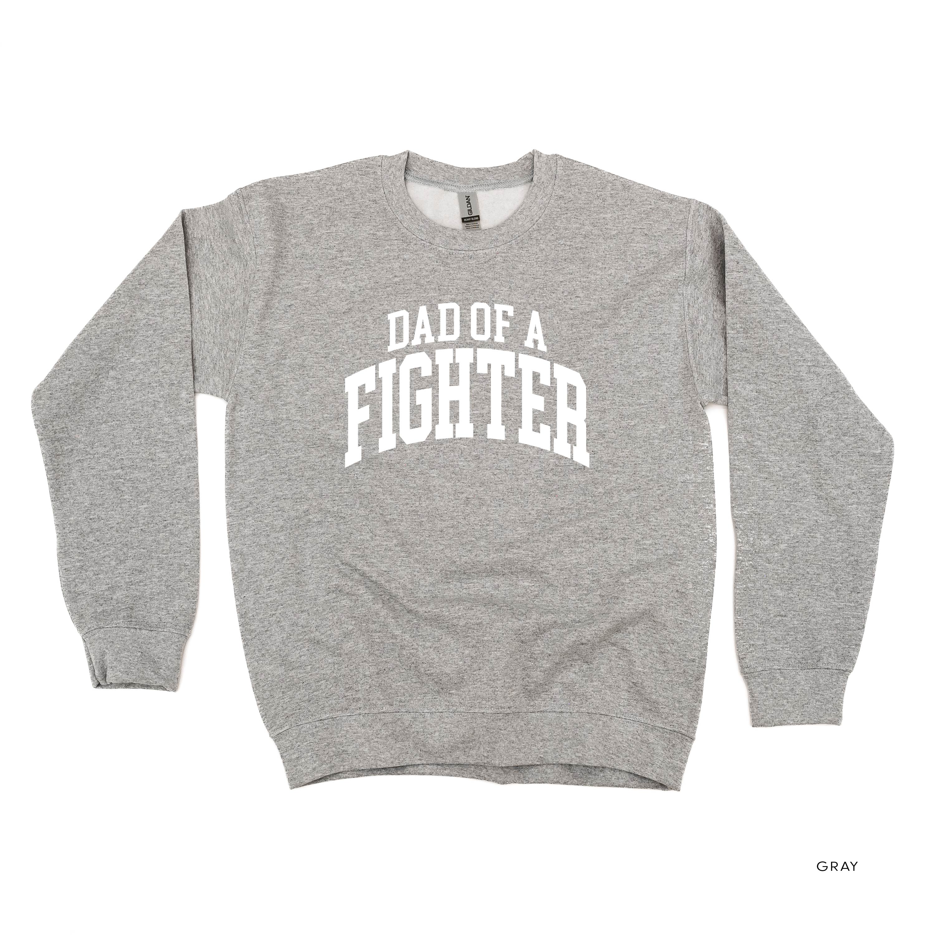 Dad of a Fighter - Varsity - BASIC FLEECE CREWNECK - Image 4
