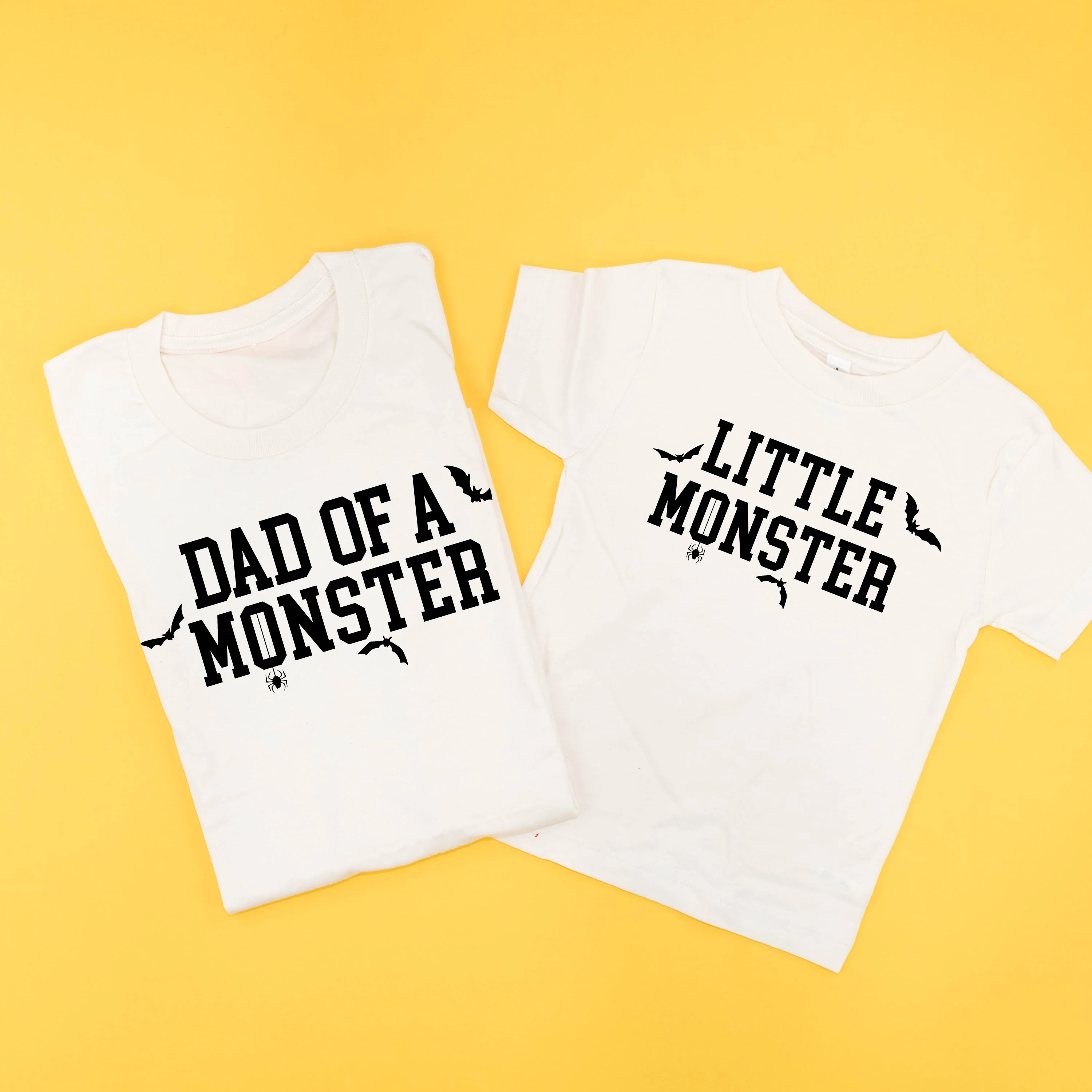 Dad of a Monster / Little Monster - Set of 2 Matching Tees - Image 2