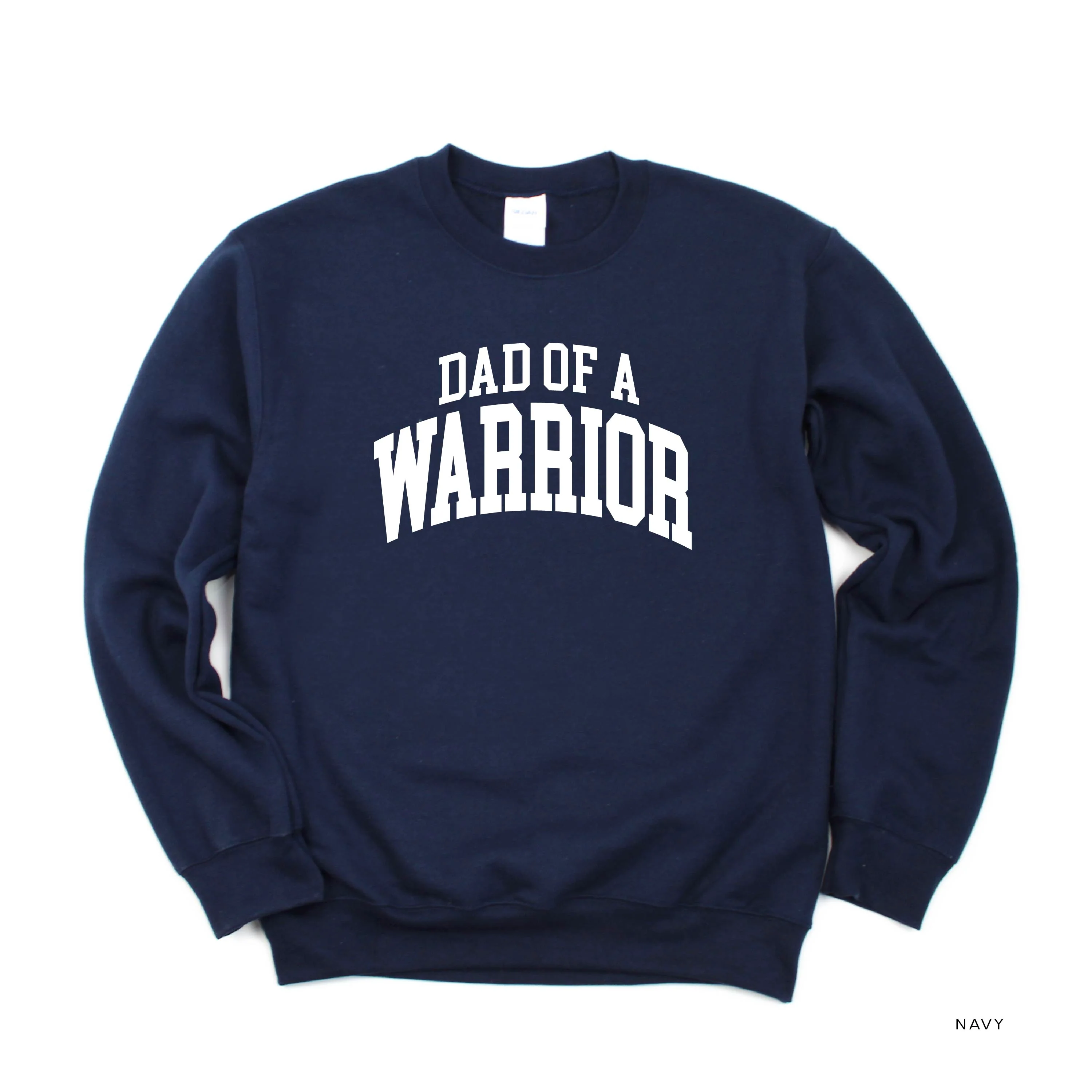 Dad of a Warrior - Varsity - BASIC FLEECE CREWNECK - Image 2