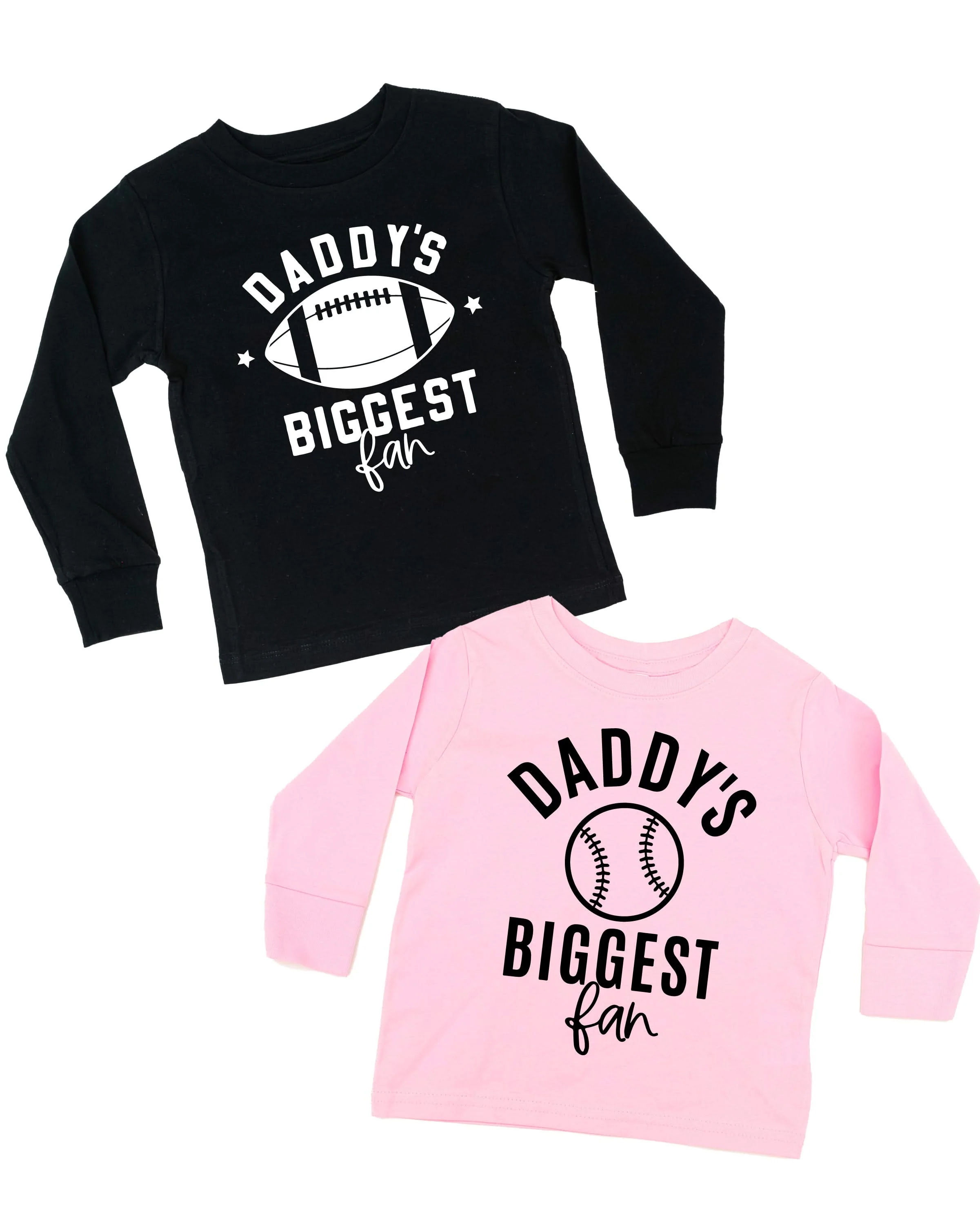 Daddy's Biggest Fan - (Choose your Sport) - Child Long Sleeve Tee - Image 4