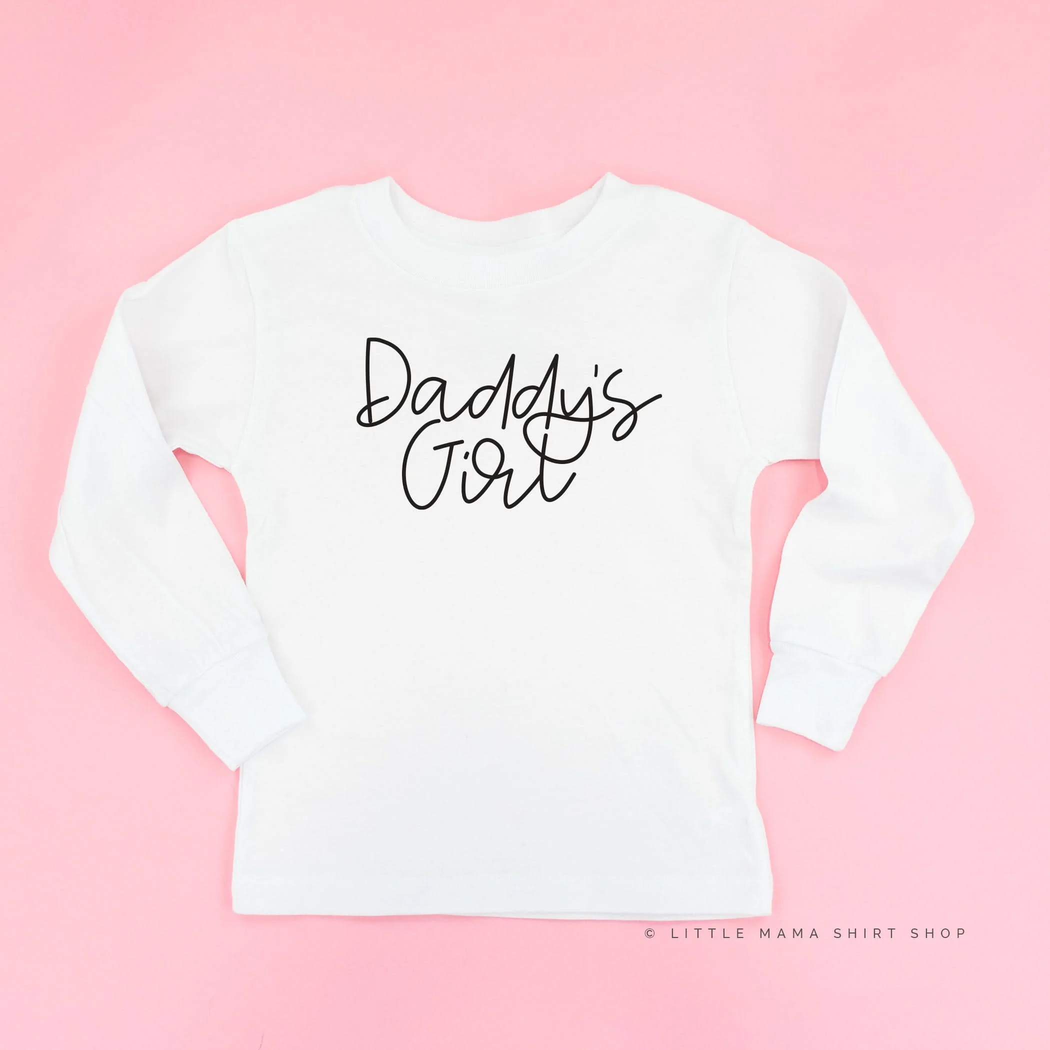 Daddy's Girl - Cursive - Child Long Sleeve Tee - Image 4