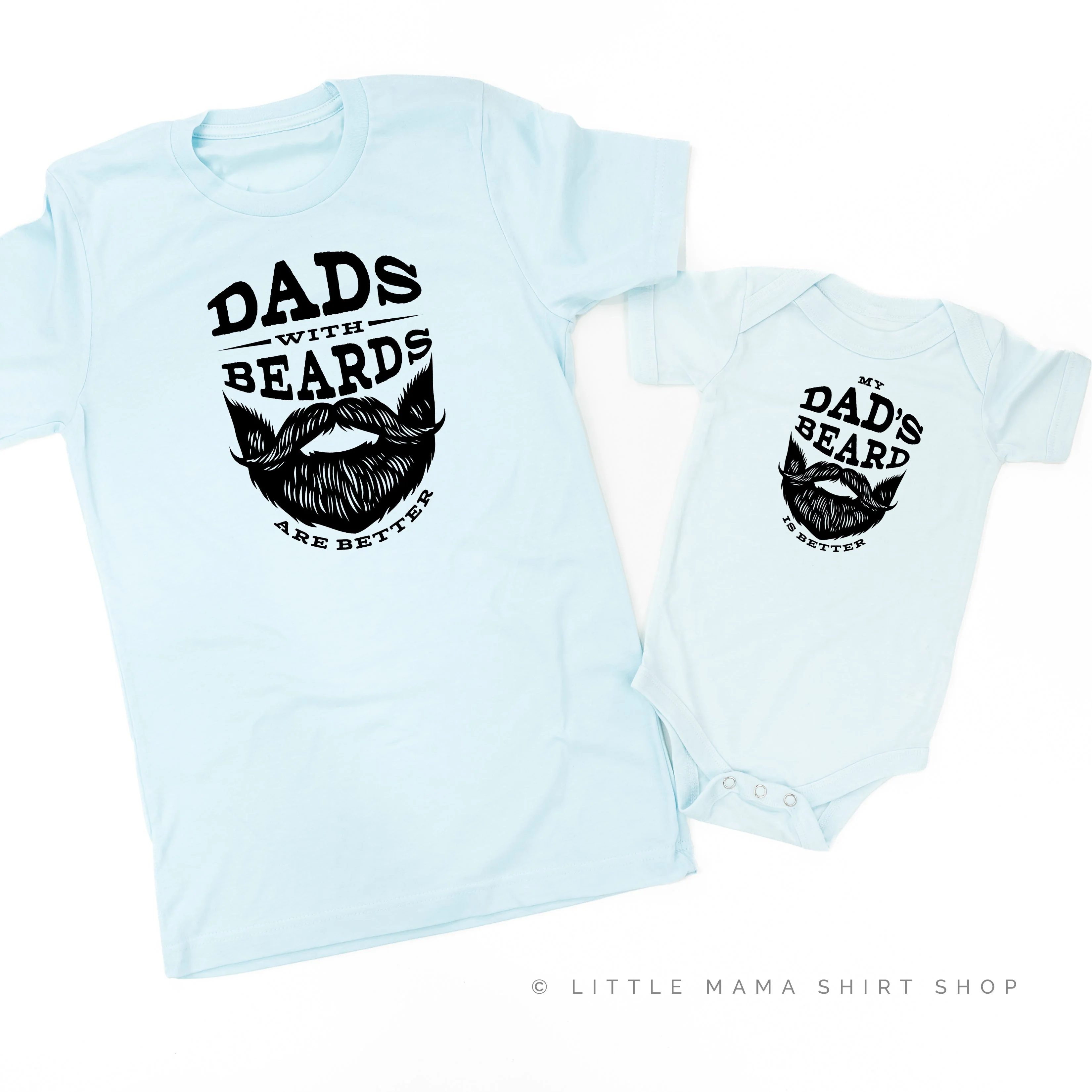 Dads With Beards Are Better / My Dad's Beard Is Better - Set of 2 Tees - Image 9
