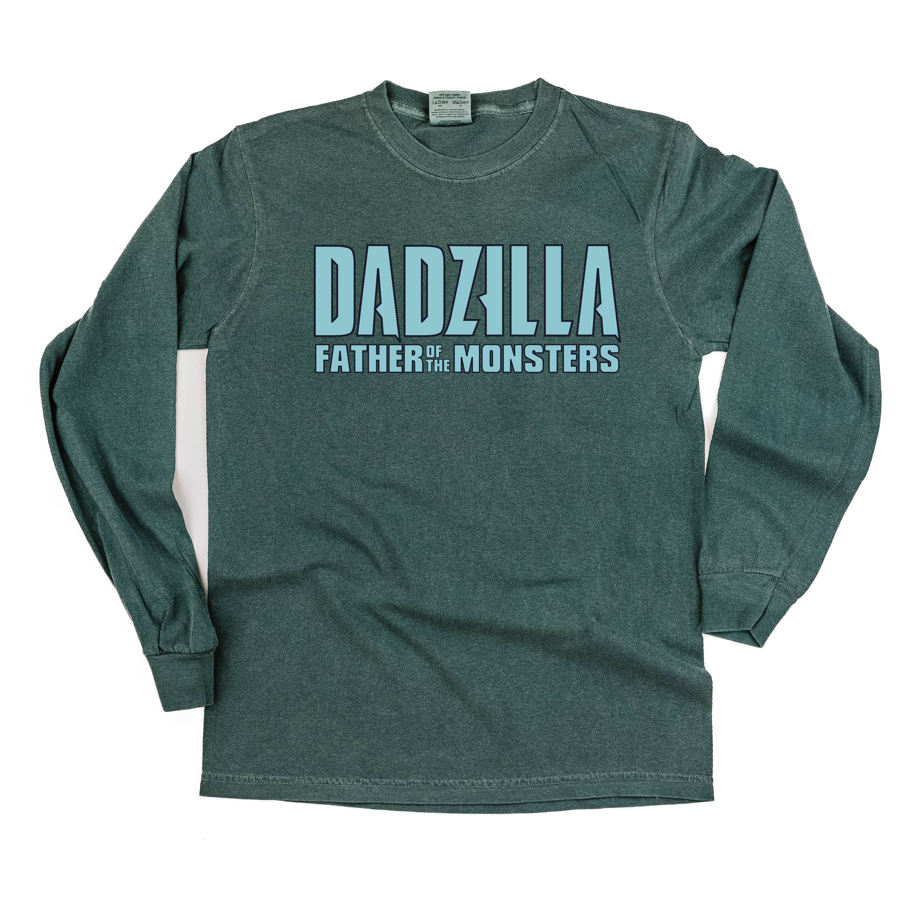 Dadzilla - Father Of The Monster(s) - Long Sleeve Comfort Colors Tee - Image 5