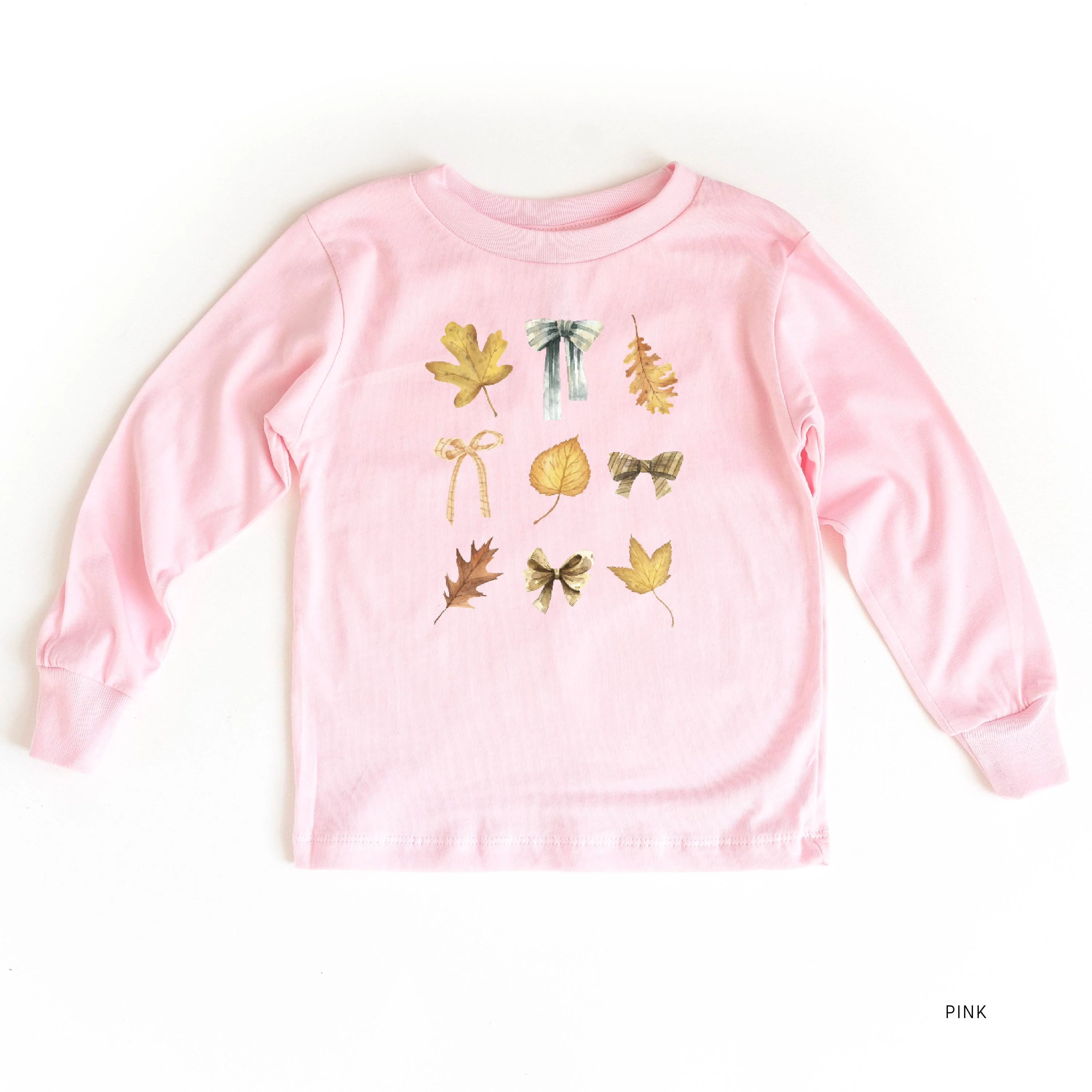 Dainty Bows and Leaves - Child Long Sleeve Tee