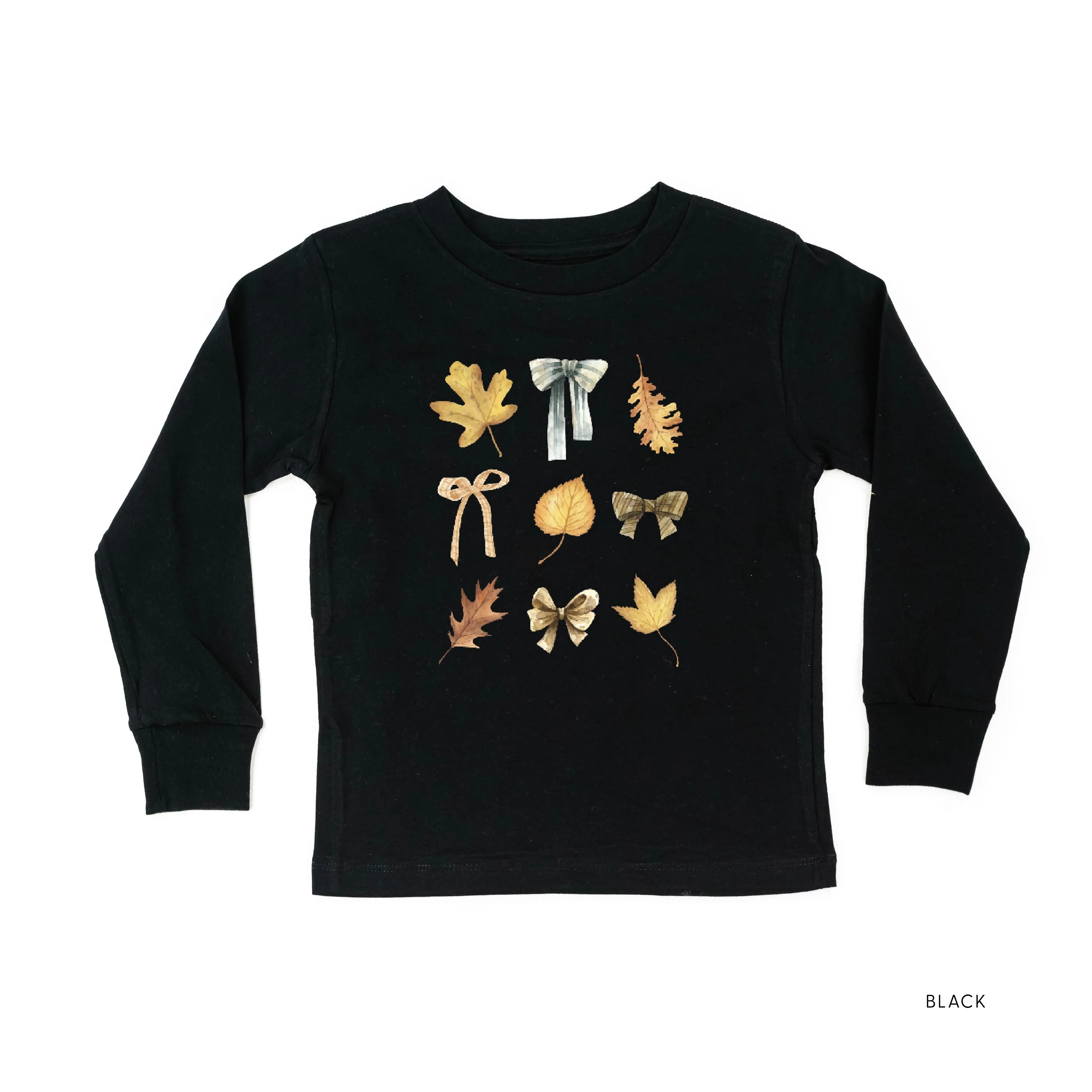 Dainty Bows and Leaves - Child Long Sleeve Tee - Image 2