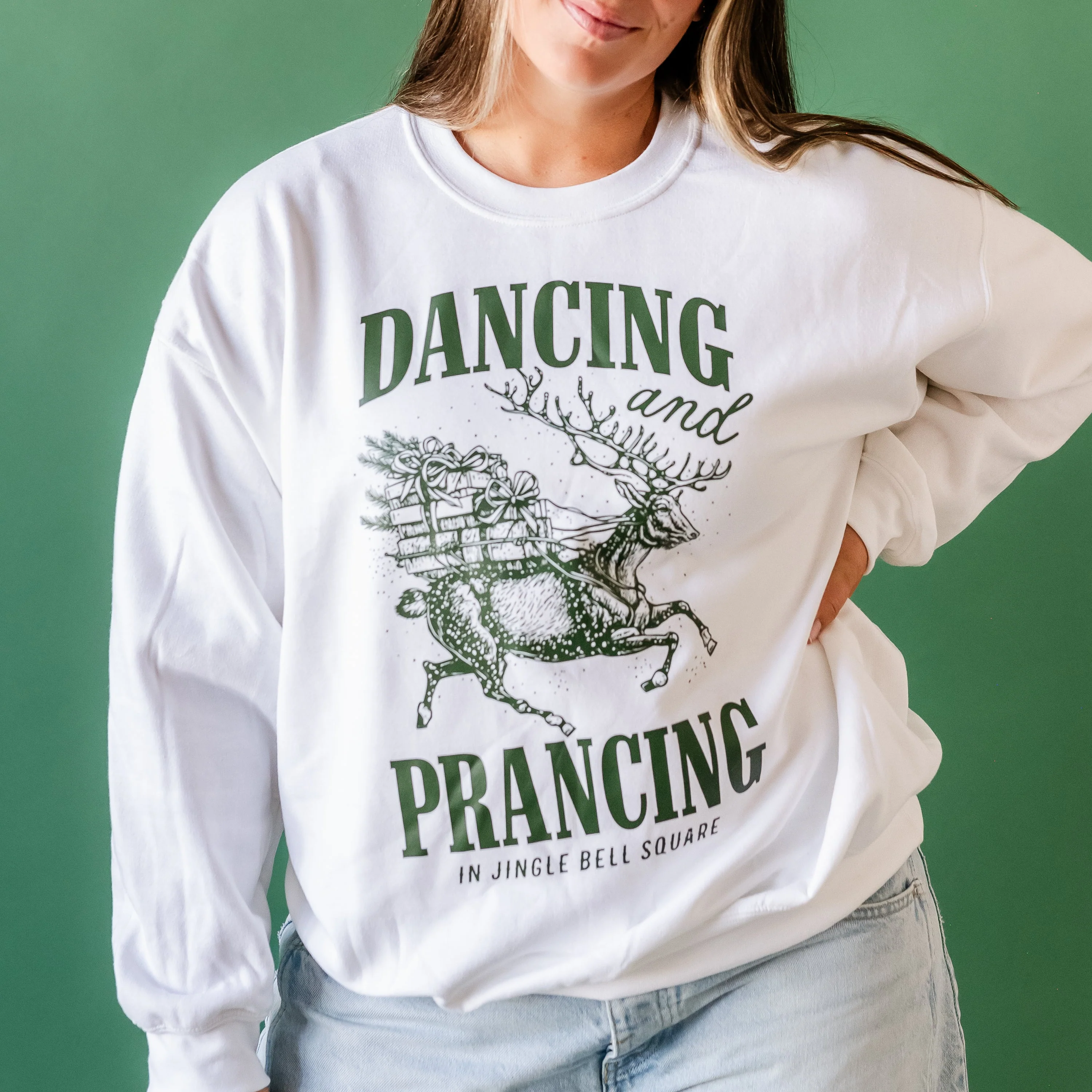 Dancing and Prancing in Jingle Bell Square - Basic Fleece - Image 2