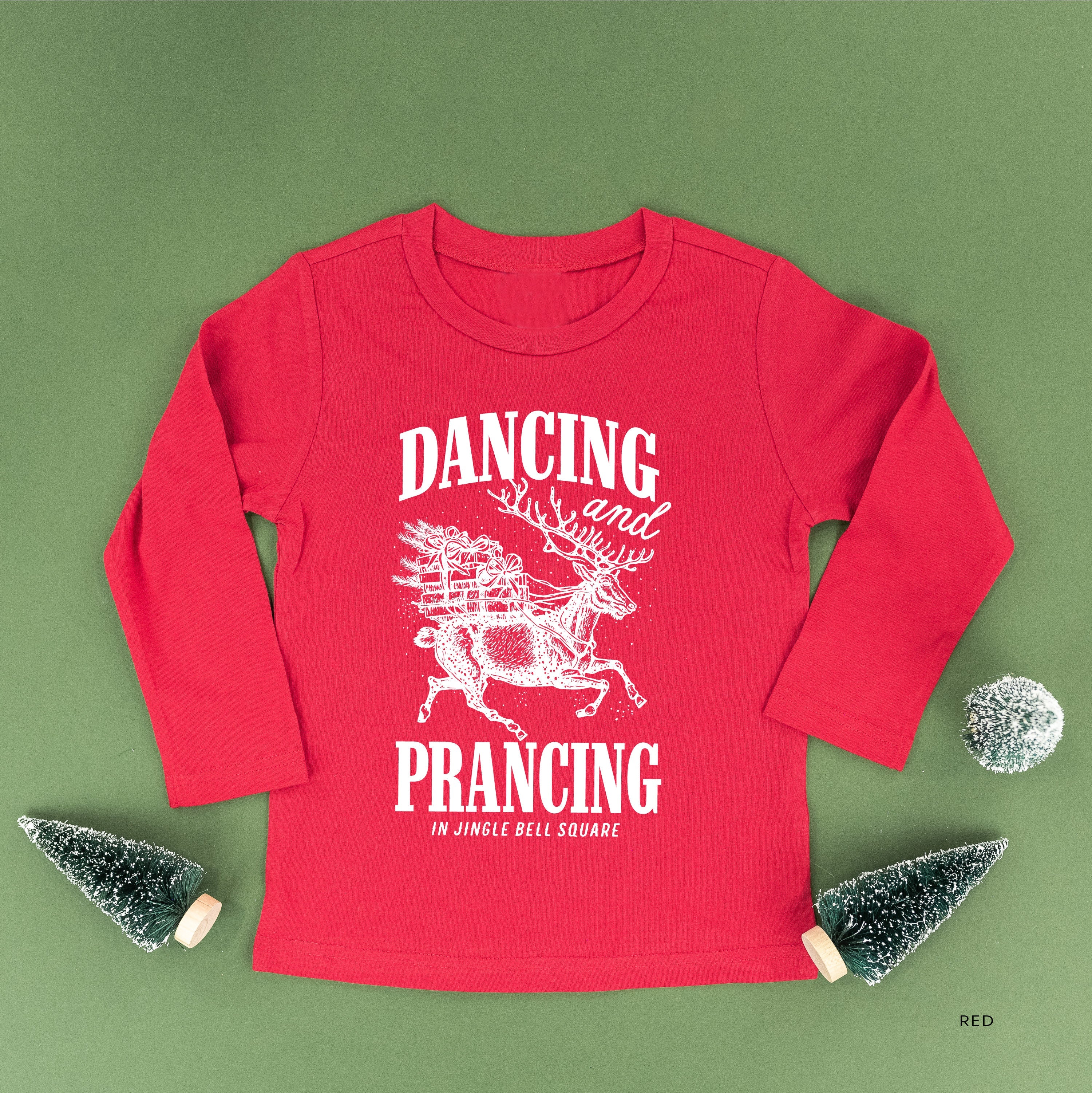 Dancing and Prancing in Jingle Bell Square - Child Long Sleeve Tee - Image 2
