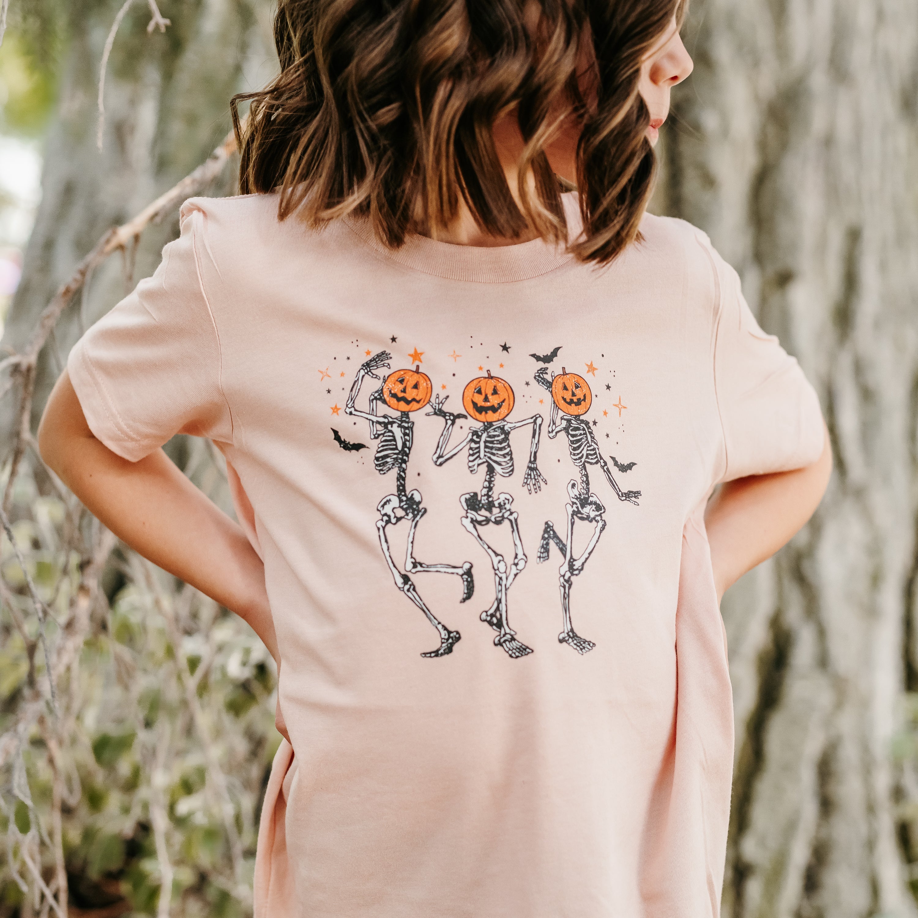 Pumpkin Head Dancing Skellies - Child Tee - Image 2