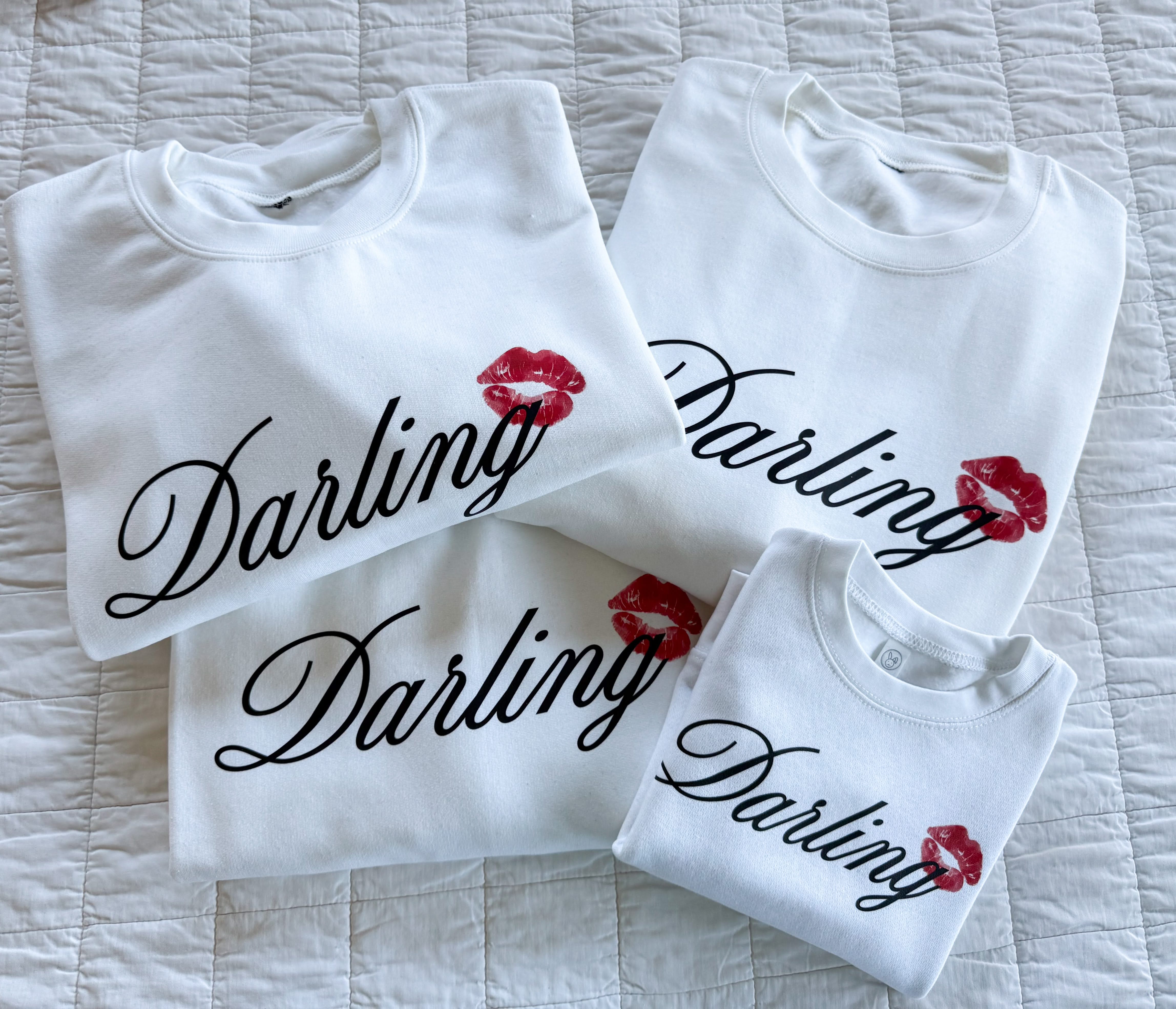 Kiss Me Darling Sweatshirt – Basic Fleece | Little Mama Shirt Shop - Image 2