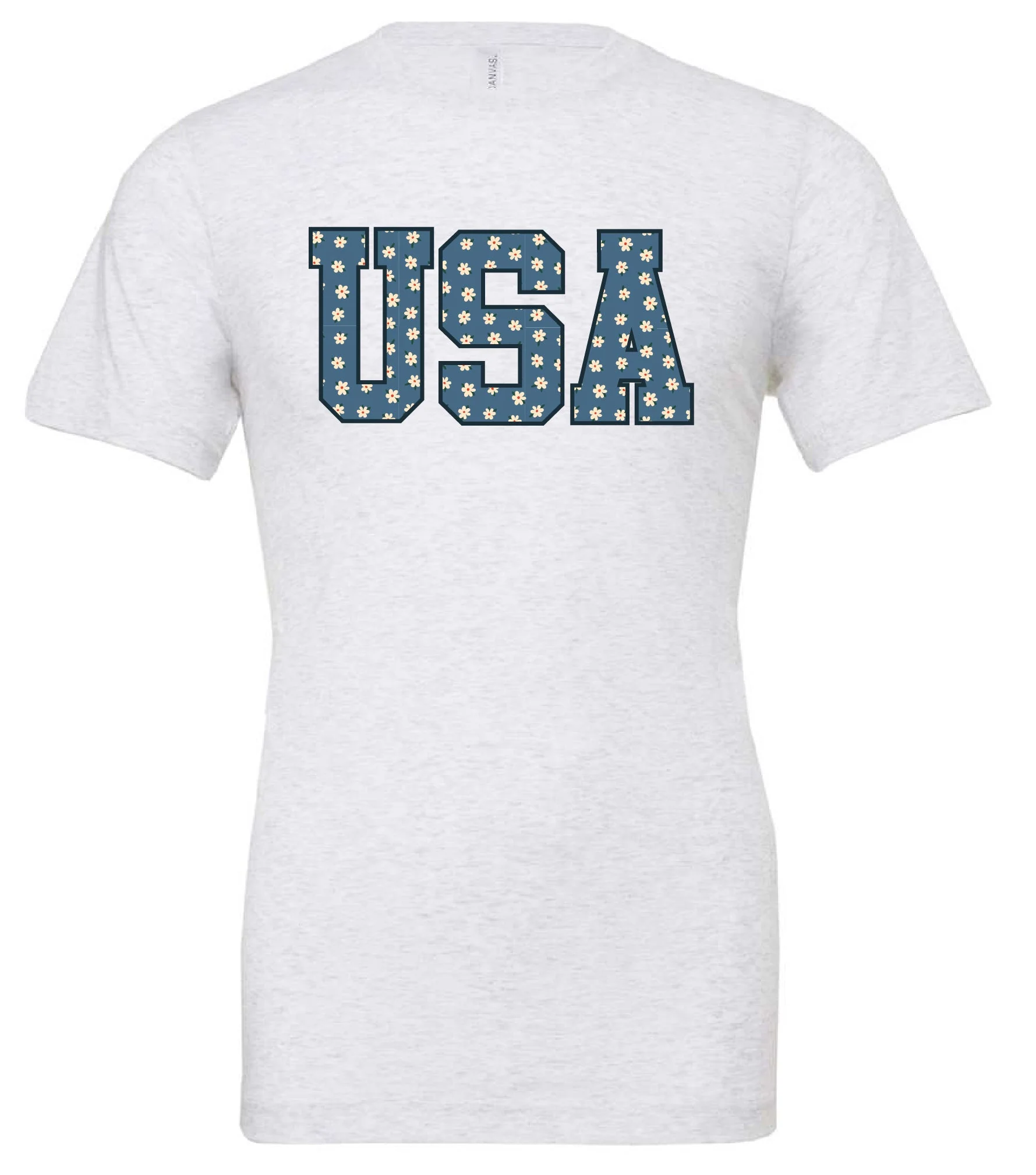 Denim Daisies - USA - Unisex Tee - Image 3