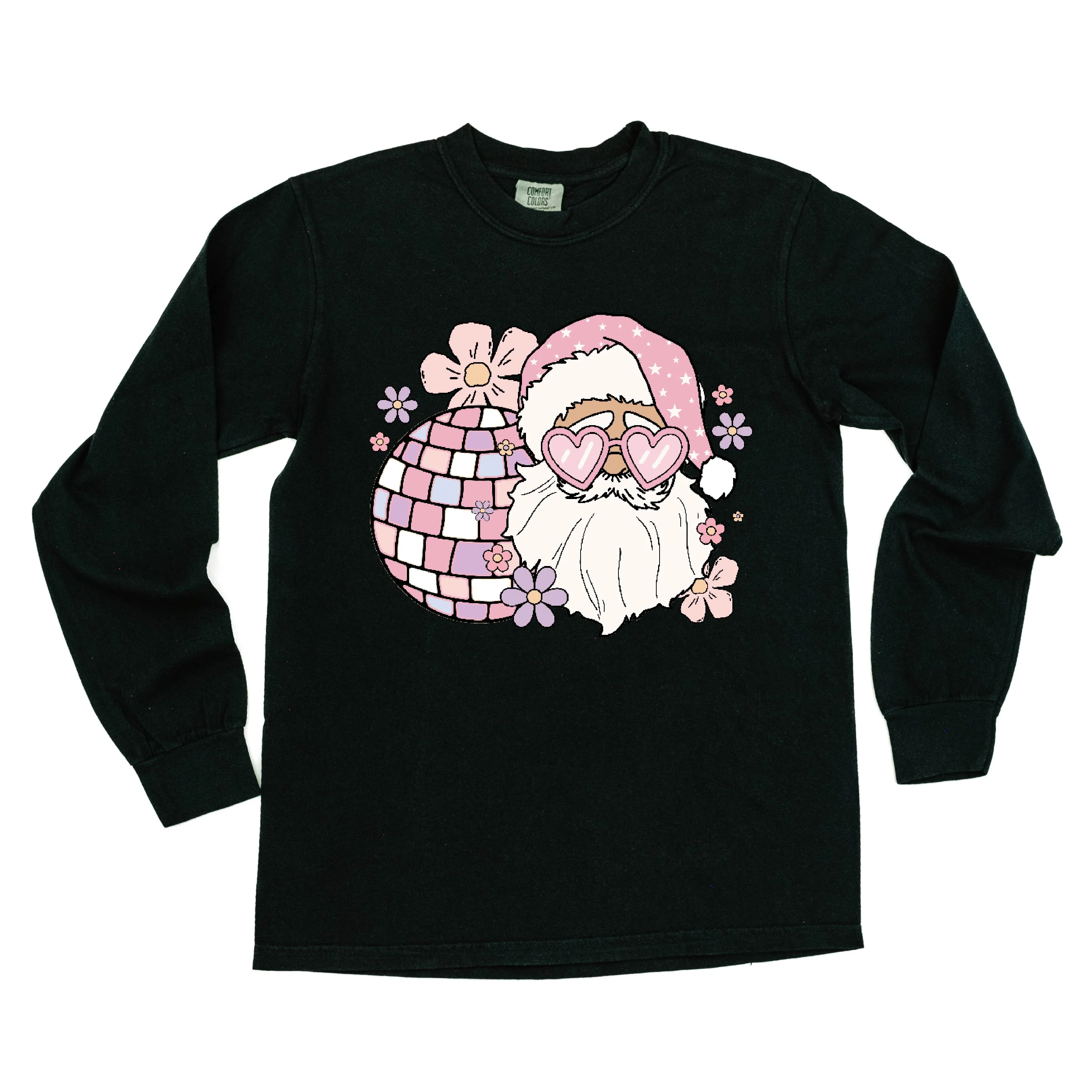 Disco Santa - Long Sleeve Comfort Colors Tee - Image 10