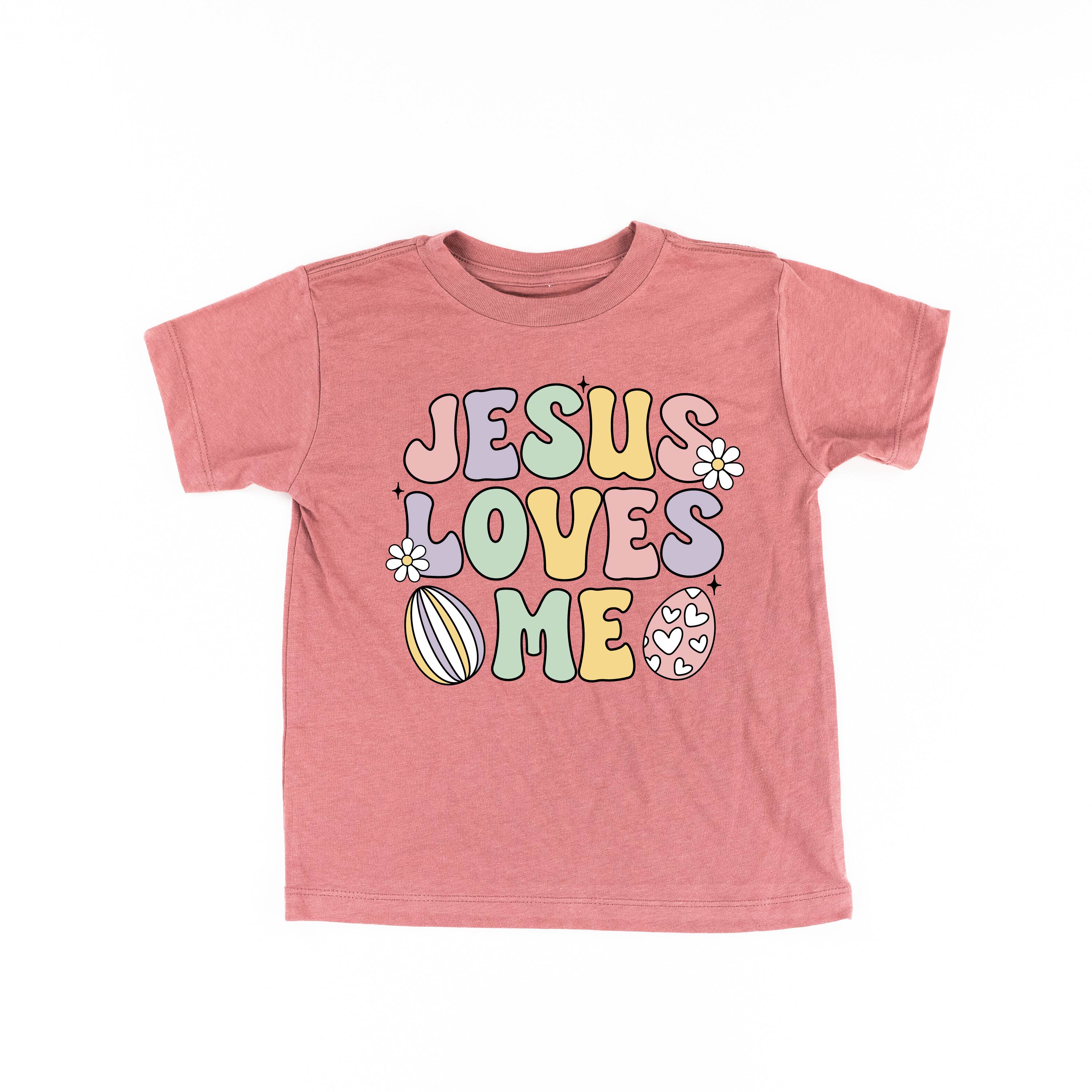 Easter Eggs Jesus Loves Me - Girl Version - Child Tee - Image 2